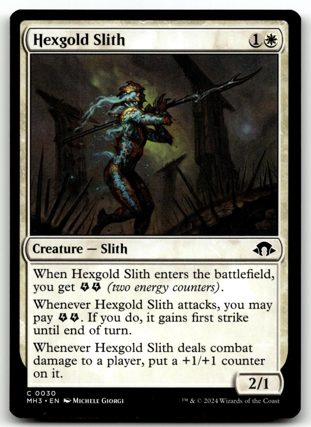 Hexgold Slith 30 Common Modern Horizons 3 Magic: The Gathering Near Mint