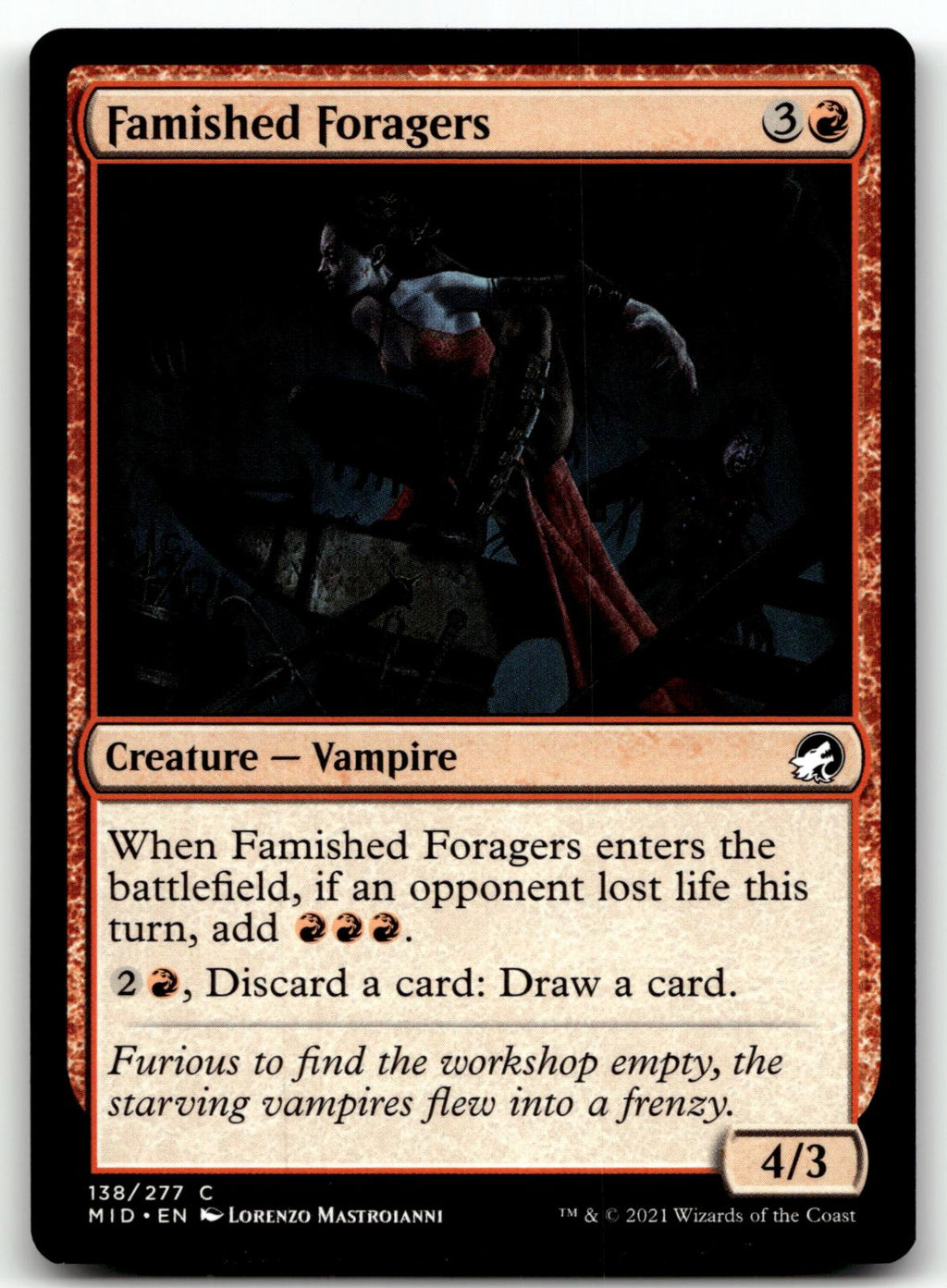 Famished Foragers 138 Common Innistrad: Midnight Hunt Magic: The Gathering NM