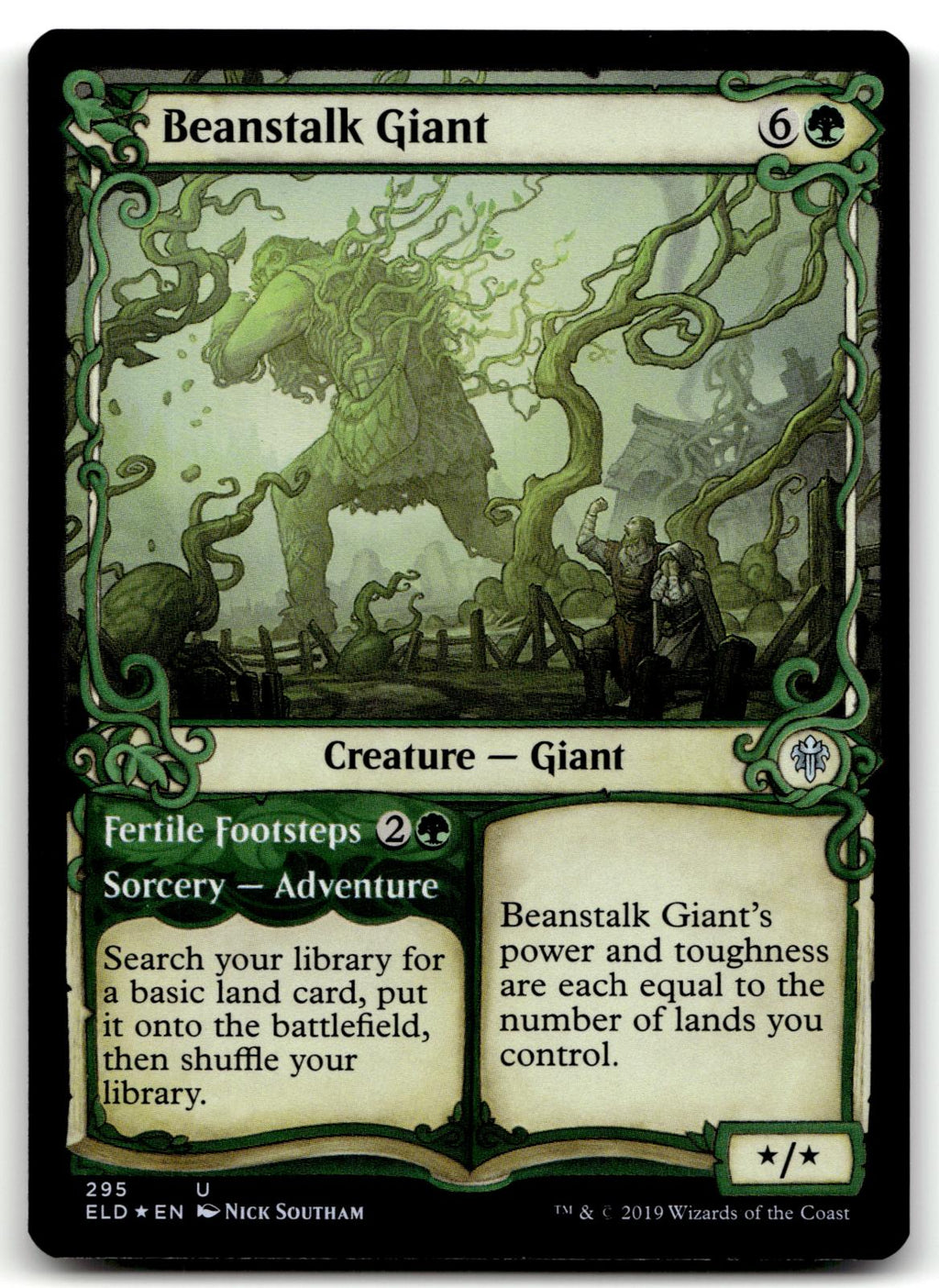 Beanstalk Giant (Showcase) 295 Throne of Eldraine Magic: The Gathering Foil NM