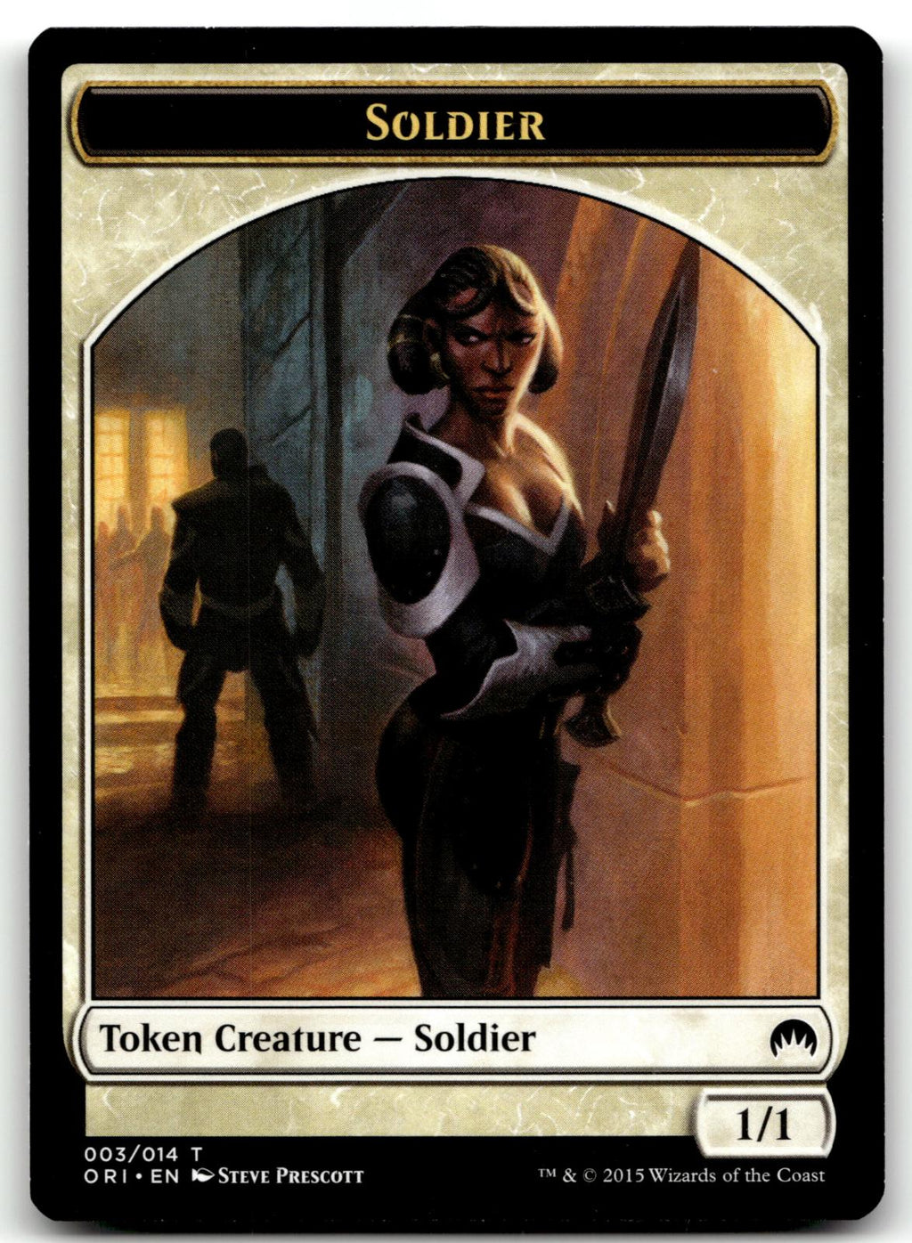 Soldier Token 3 Token Magic Origins Magic: The Gathering Near Mint