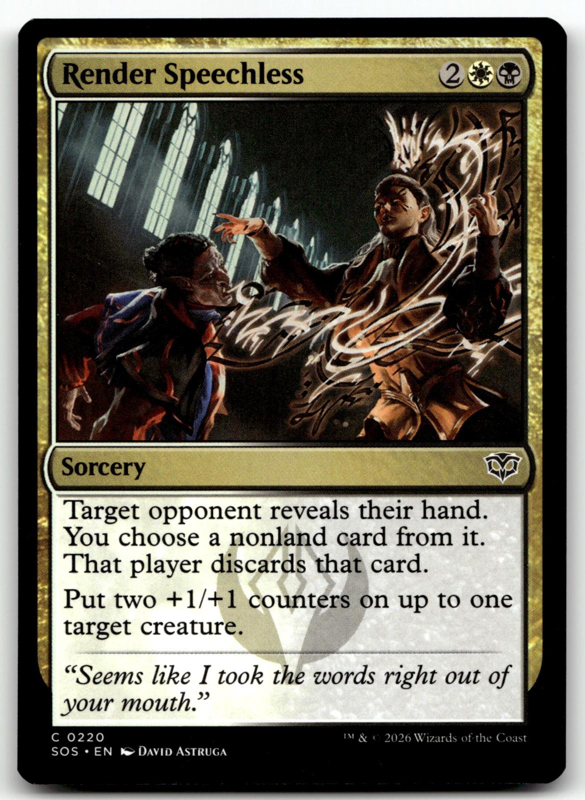 Render Speechless 220 Common Secrets of Strixhaven Magic: The Gathering NM