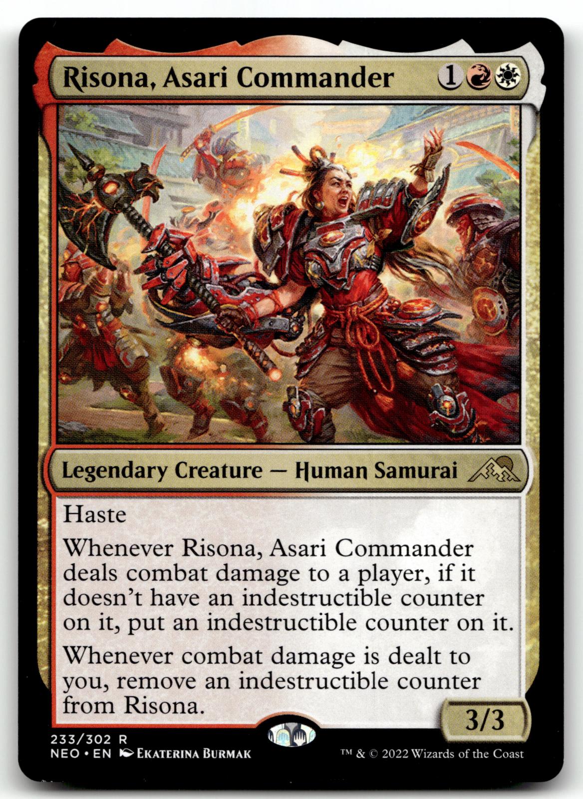 Risona, Asari Commander 233 Rare Kamigawa: Neon Dynasty Magic: The Gathering NM