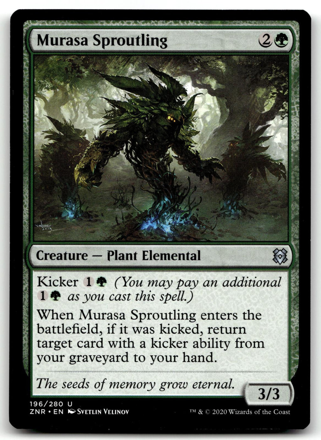 Murasa Sproutling 196 Uncommon Zendikar Rising Magic: The Gathering Near Mint