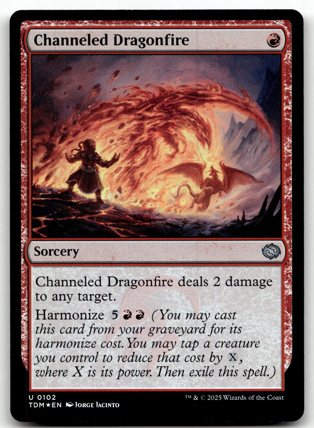 Channeled Dragonfire 102 Tarkir: Dragonstorm Magic: The Gathering Foil NM