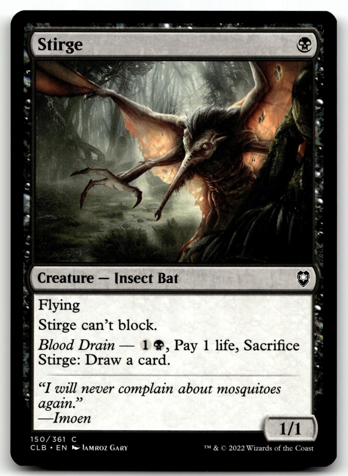 Stirge 150 Commander Legends: Battle for Baldur's Gate Magic: The Gathering NM
