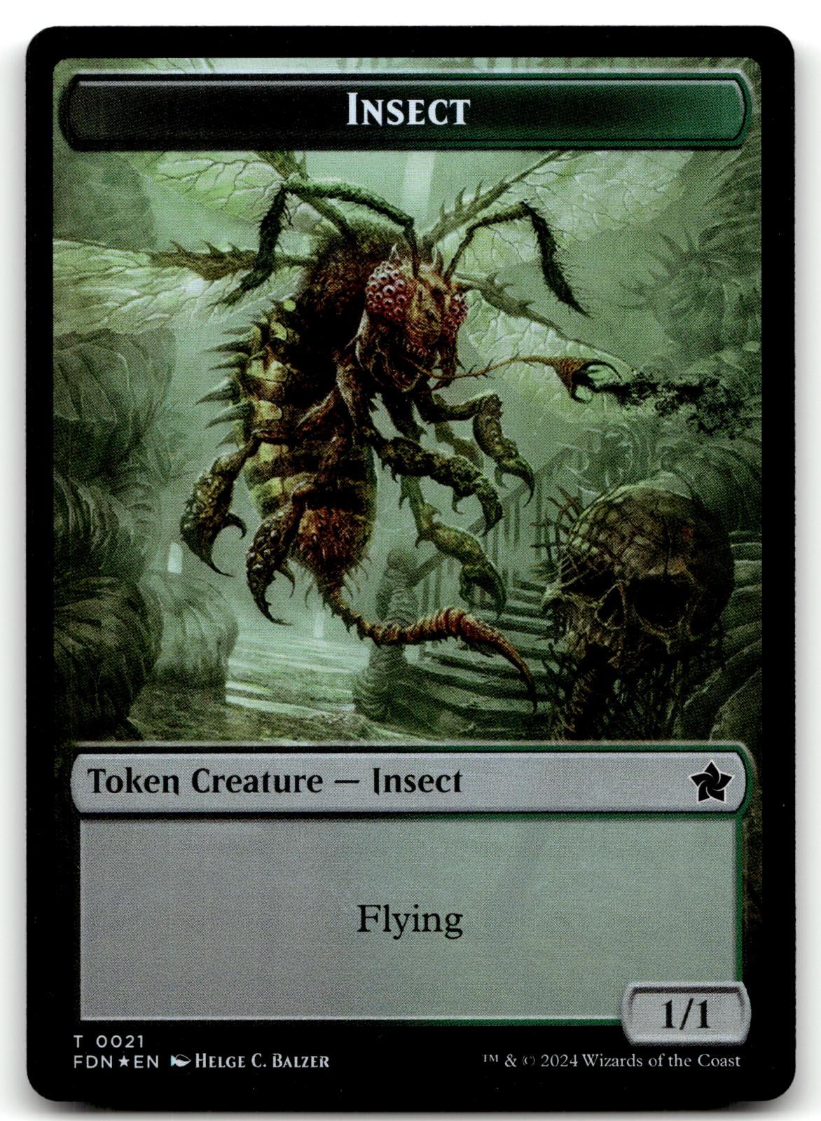 Goblin // Insect Doubled-Sided Token 18 // 21 Foundations Magic: The Gathering Foil NM