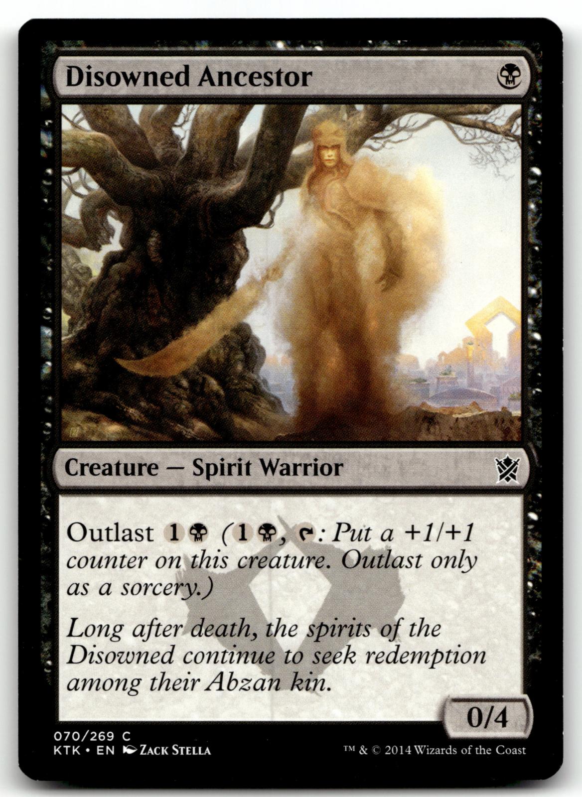 Disowned Ancestor 70 Common Khans of Tarkir Magic: The Gathering Near Mint