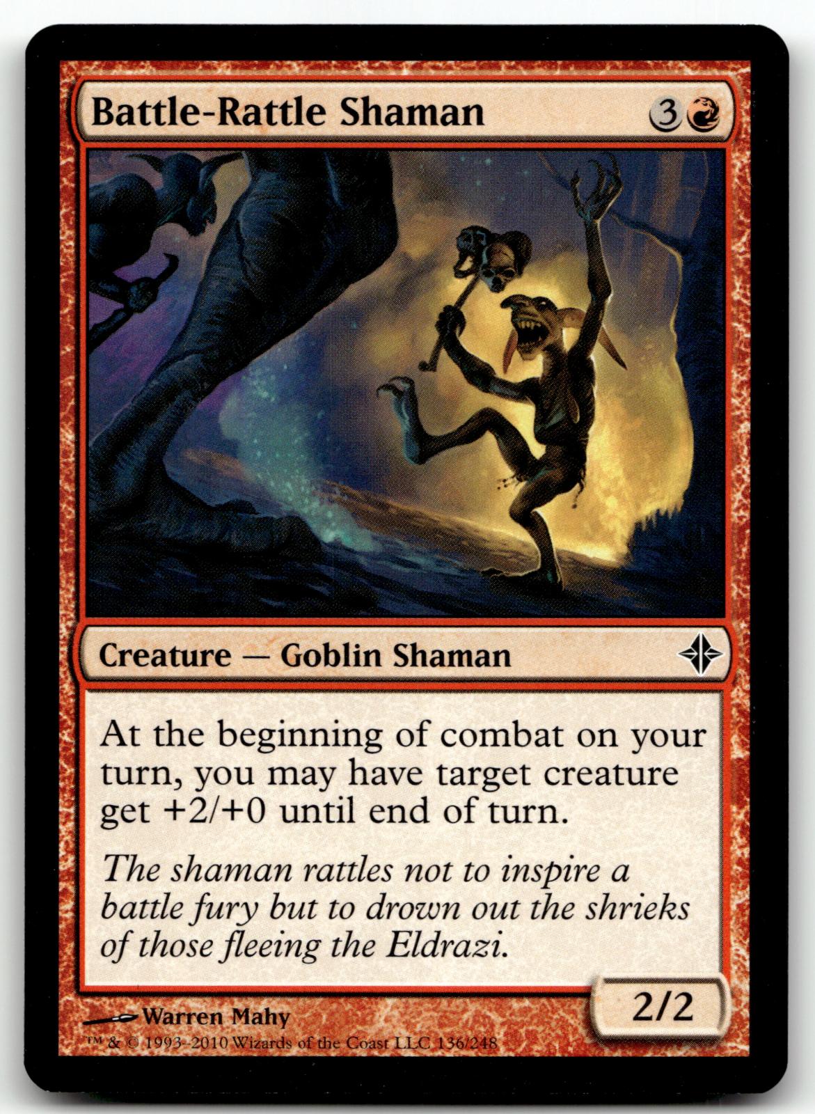 Battle-Rattle Shaman 136 Common Rise of the Eldrazi Magic: The Gathering NM