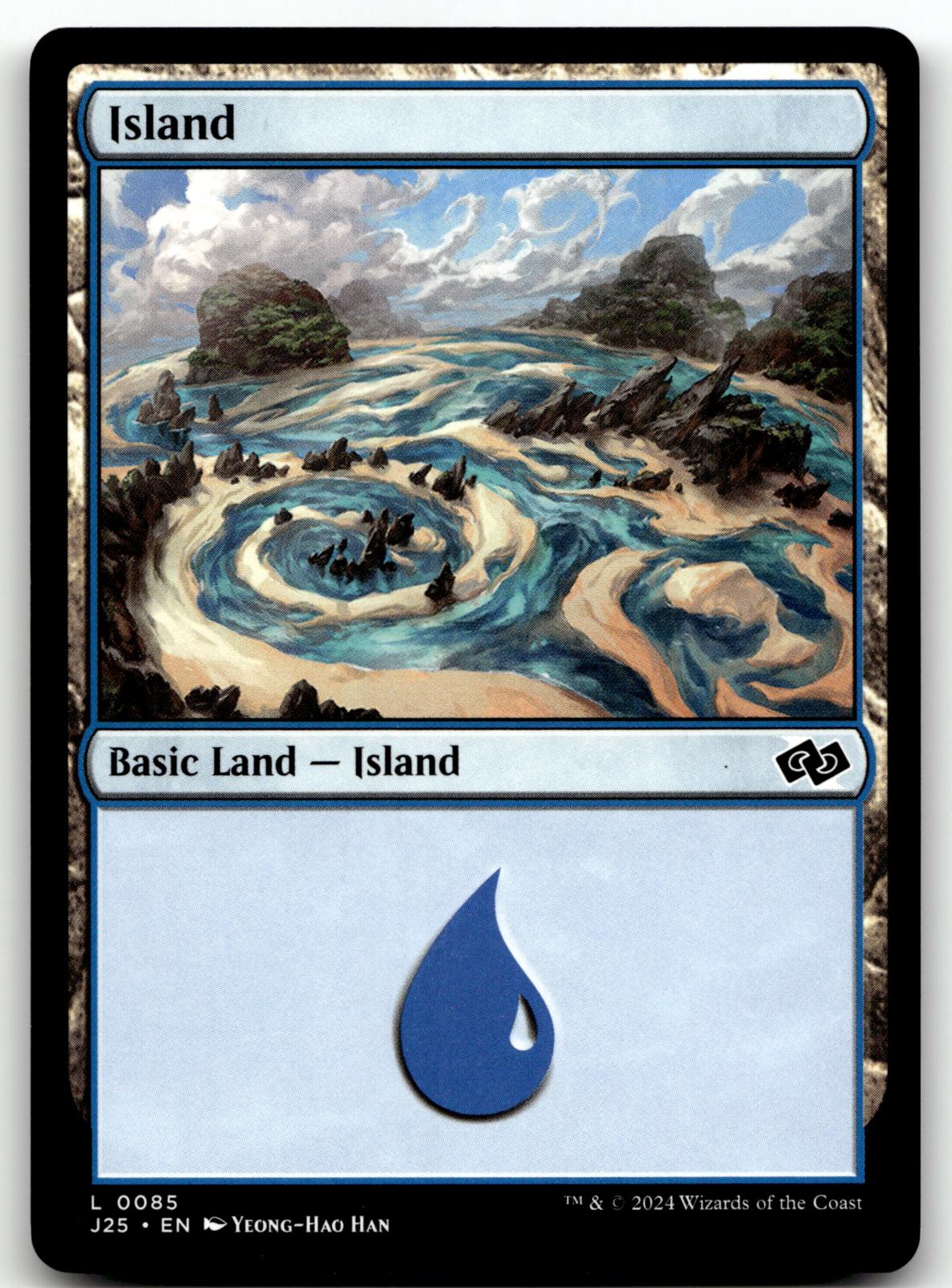 Island (0085) 85 Land Foundations Jumpstart Magic: The Gathering Near Mint