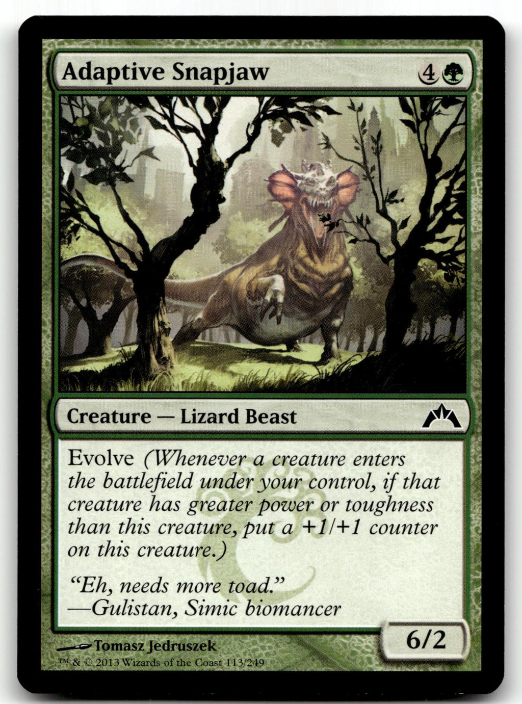 Adaptive Snapjaw 113 Common Gatecrash Magic: The Gathering Near Mint