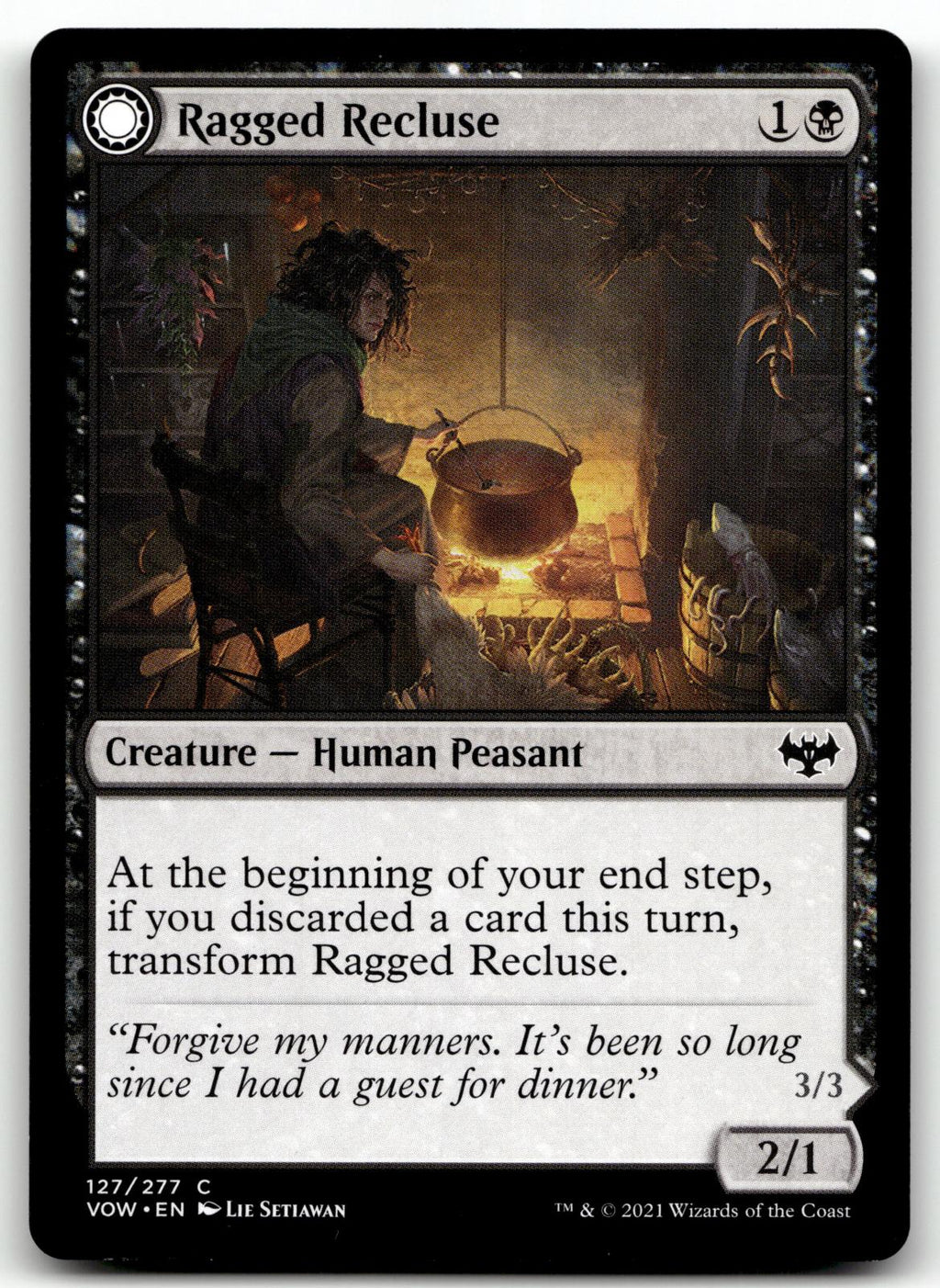 Ragged Recluse 127 Common Innistrad: Crimson Vow Magic: The Gathering Near Mint