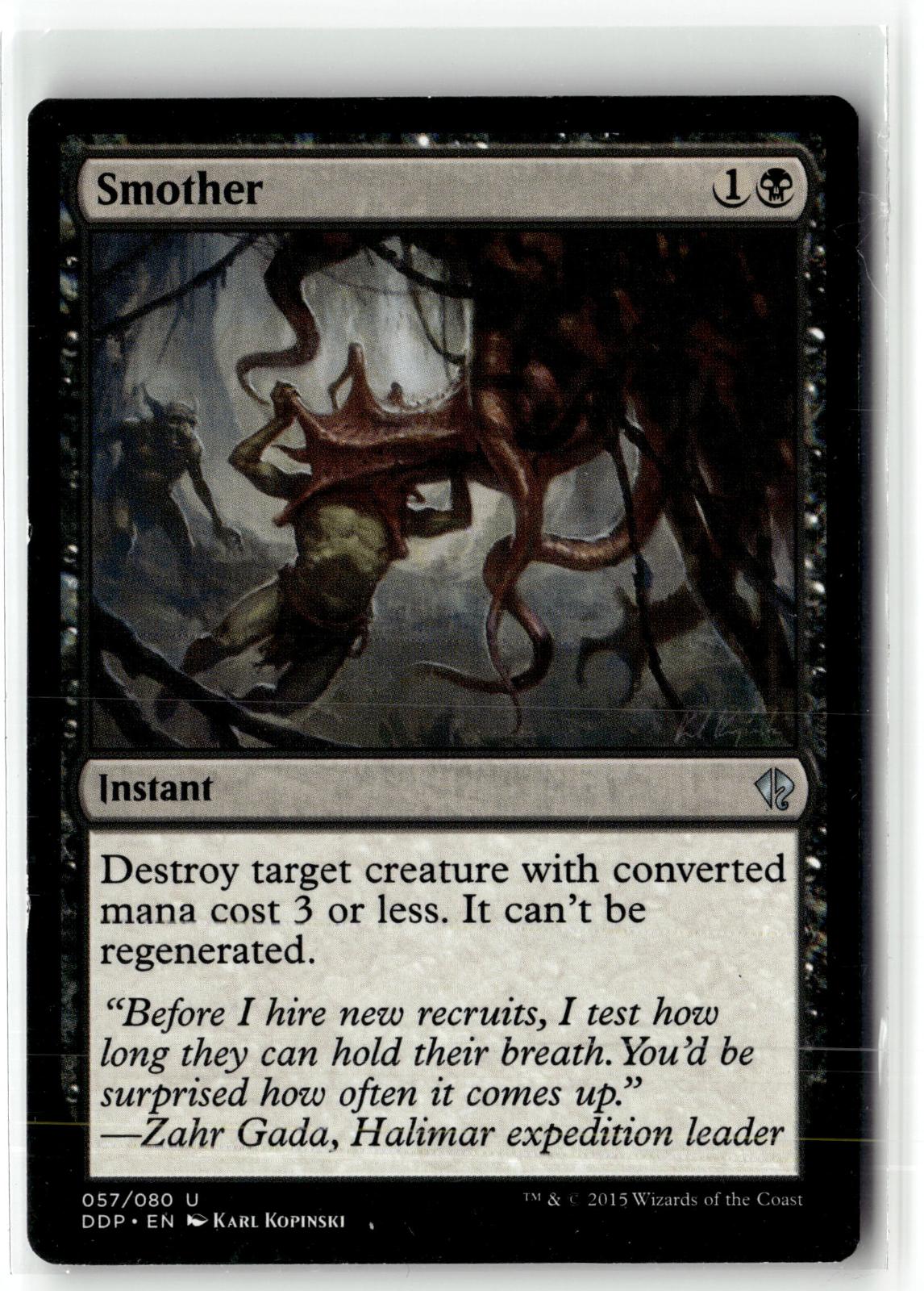 Smother 57 Uncommon Duel Decks: Zendikar vs. Eldrazi Magic: The Gathering NM