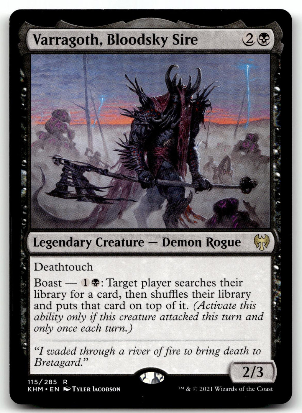 Varragoth, Bloodsky Sire 115 Rare Kaldheim Magic: The Gathering Near Mint