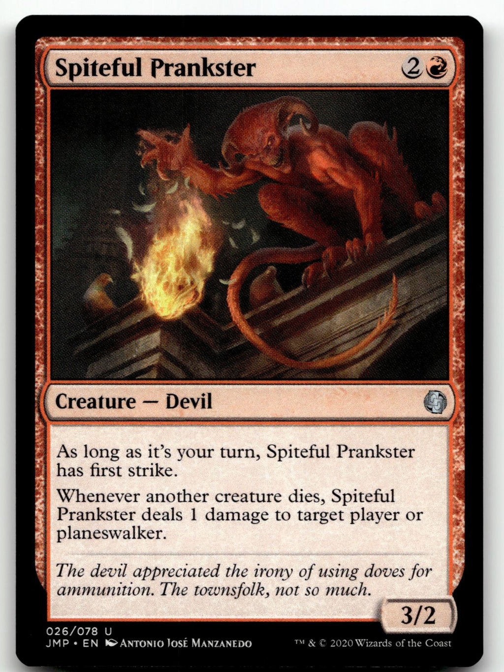 Spiteful Prankster 26 Uncommon Jumpstart Magic: The Gathering Near Mint