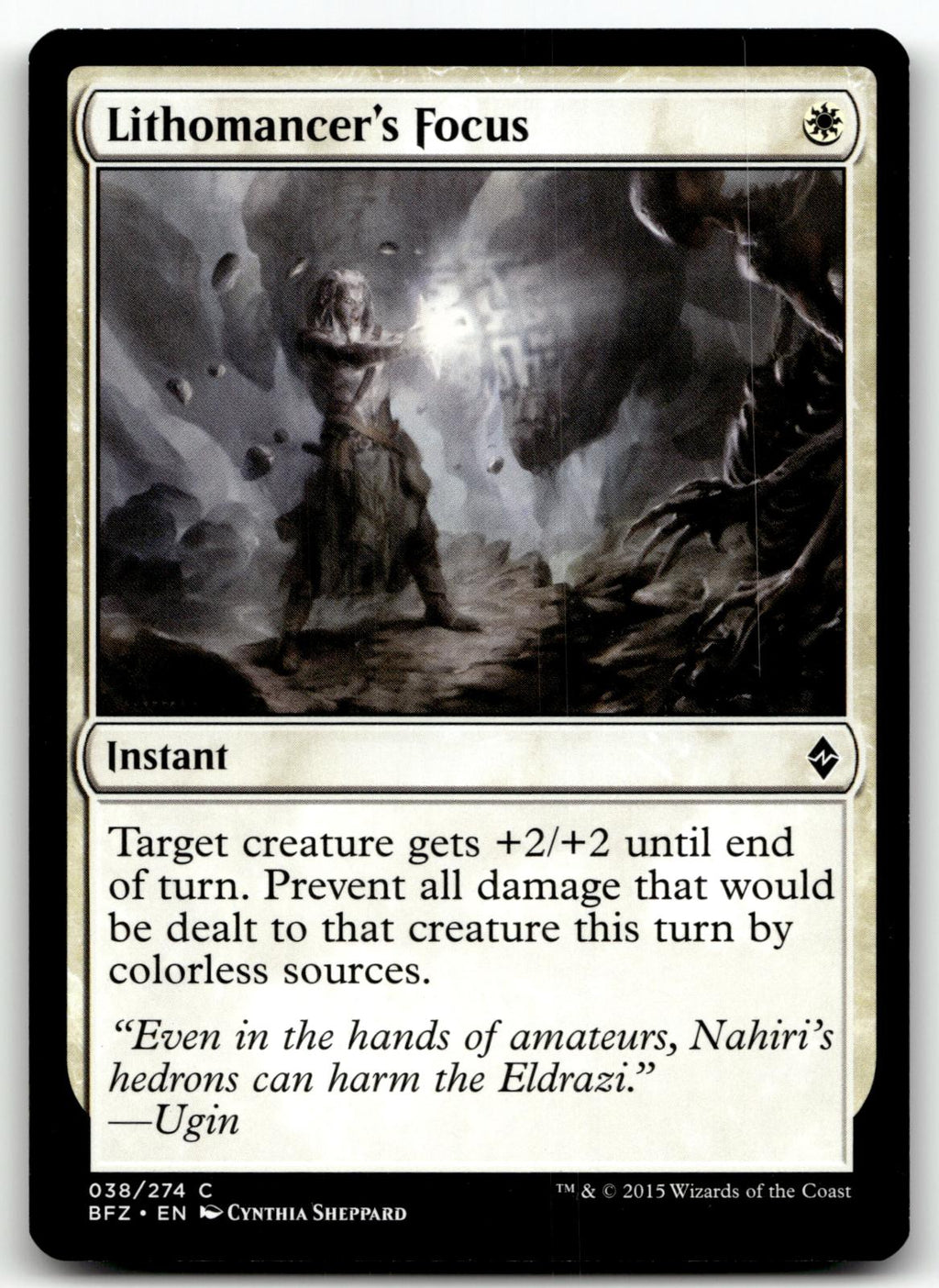Lithomancer's Focus 38 Common Battle for Zendikar Magic: The Gathering Near Mint