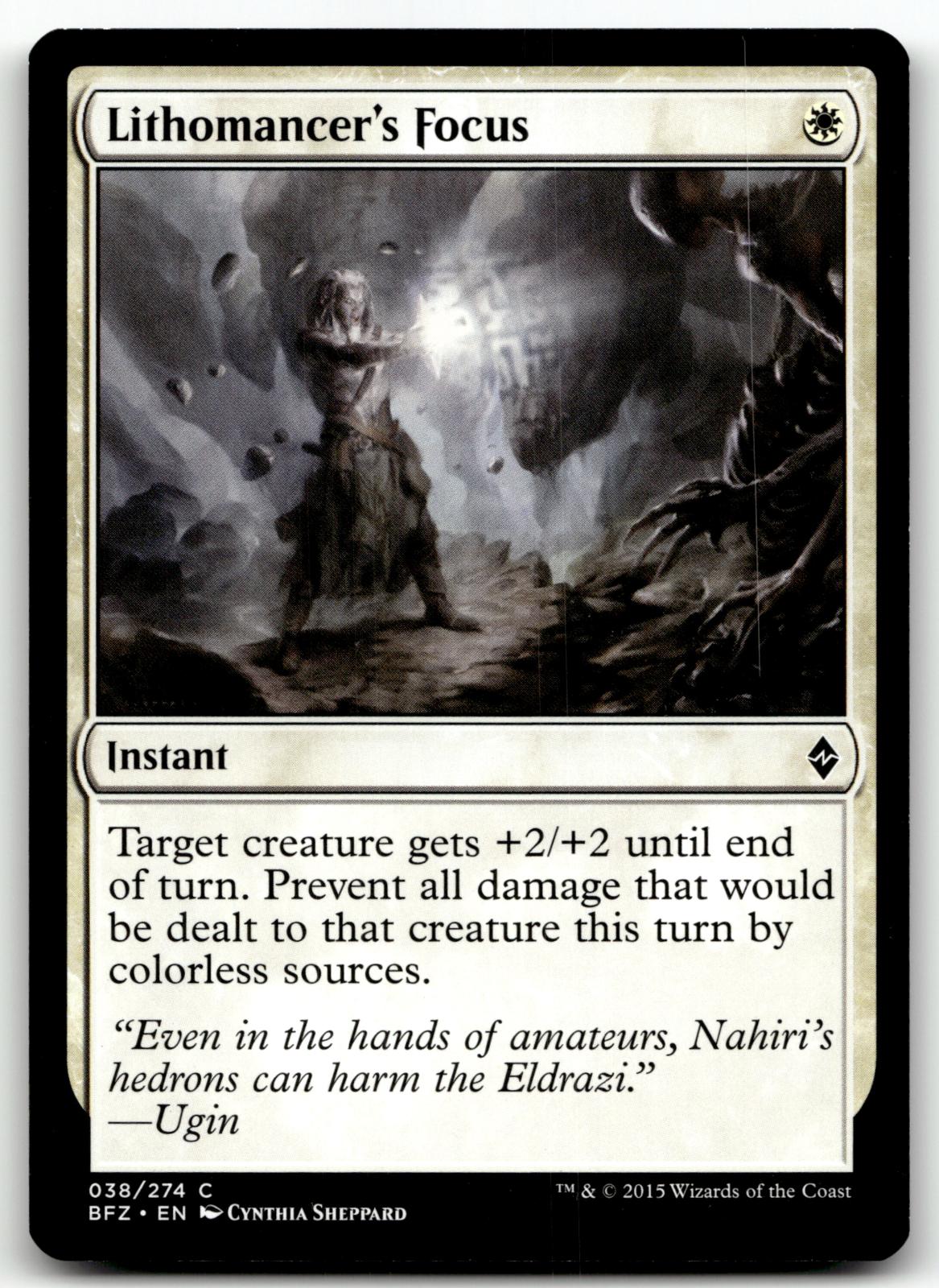 Lithomancer's Focus 38 Common Battle for Zendikar Magic: The Gathering Near Mint