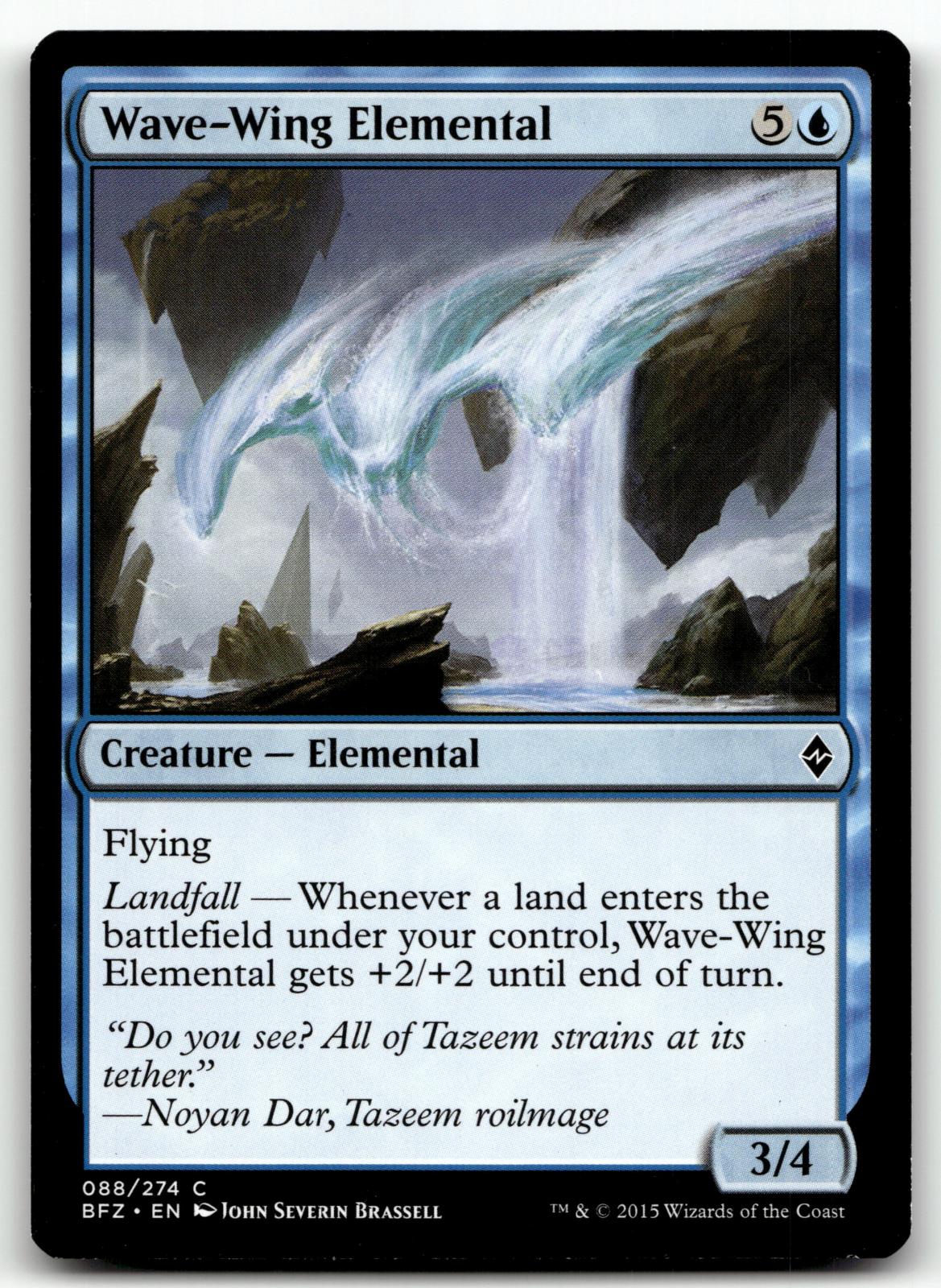 Wave-Wing Elemental 88 Common Battle for Zendikar Magic: The Gathering Near Mint