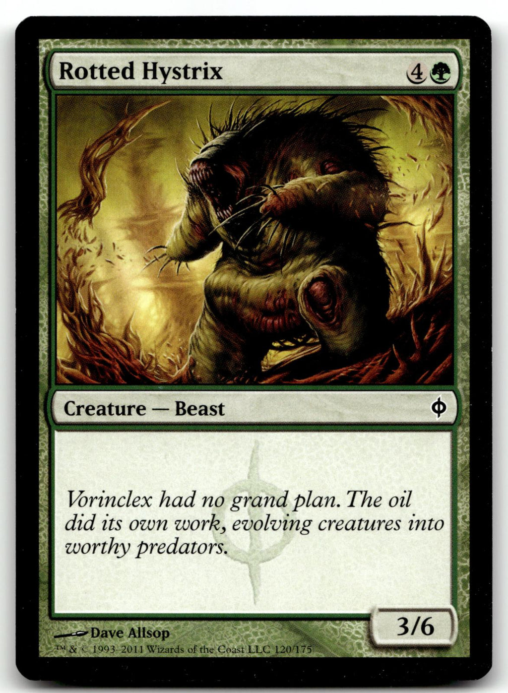 Rotted Hystrix 120 Common New Phyrexia Magic: The Gathering Near Mint