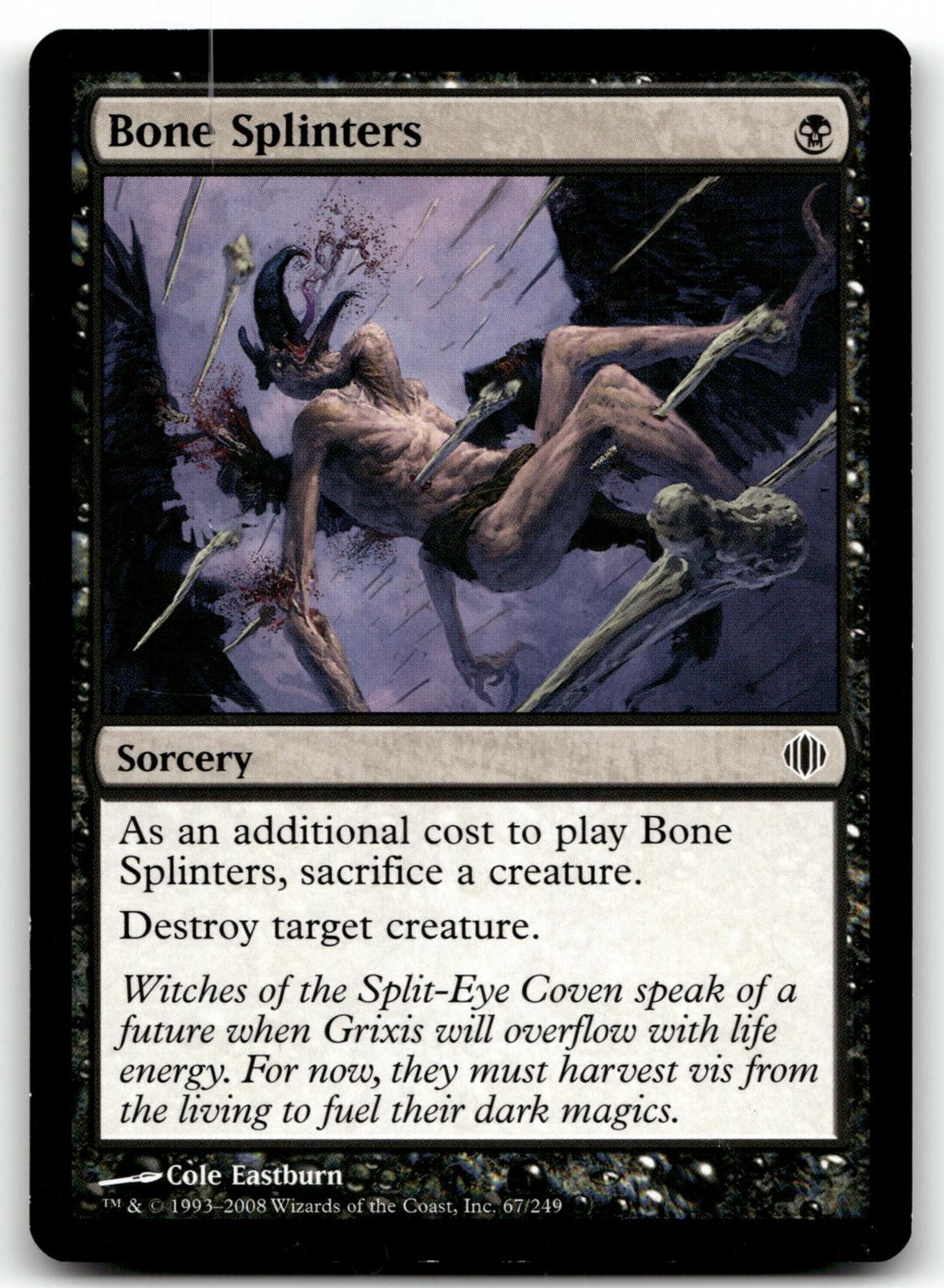 Bone Splinters 67 Common Shards of Alara Magic: The Gathering Near Mint