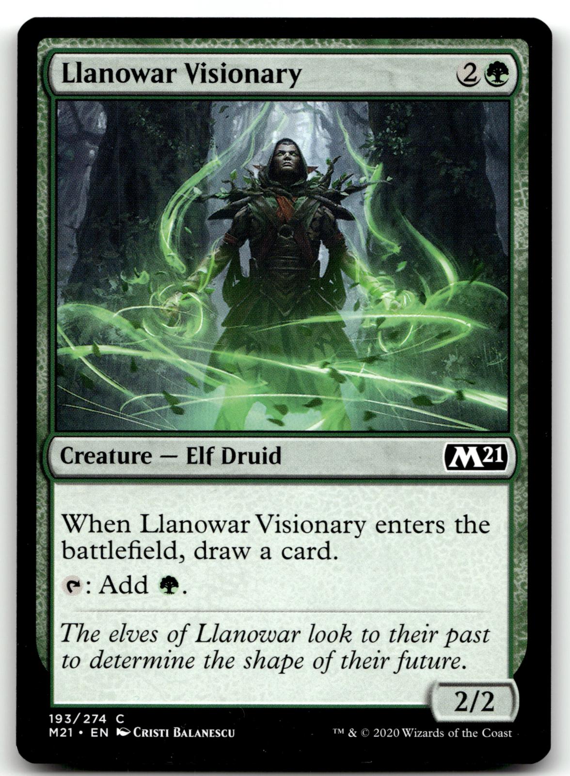 Llanowar Visionary 193 Common Core Set 2021 Magic: The Gathering Near Mint