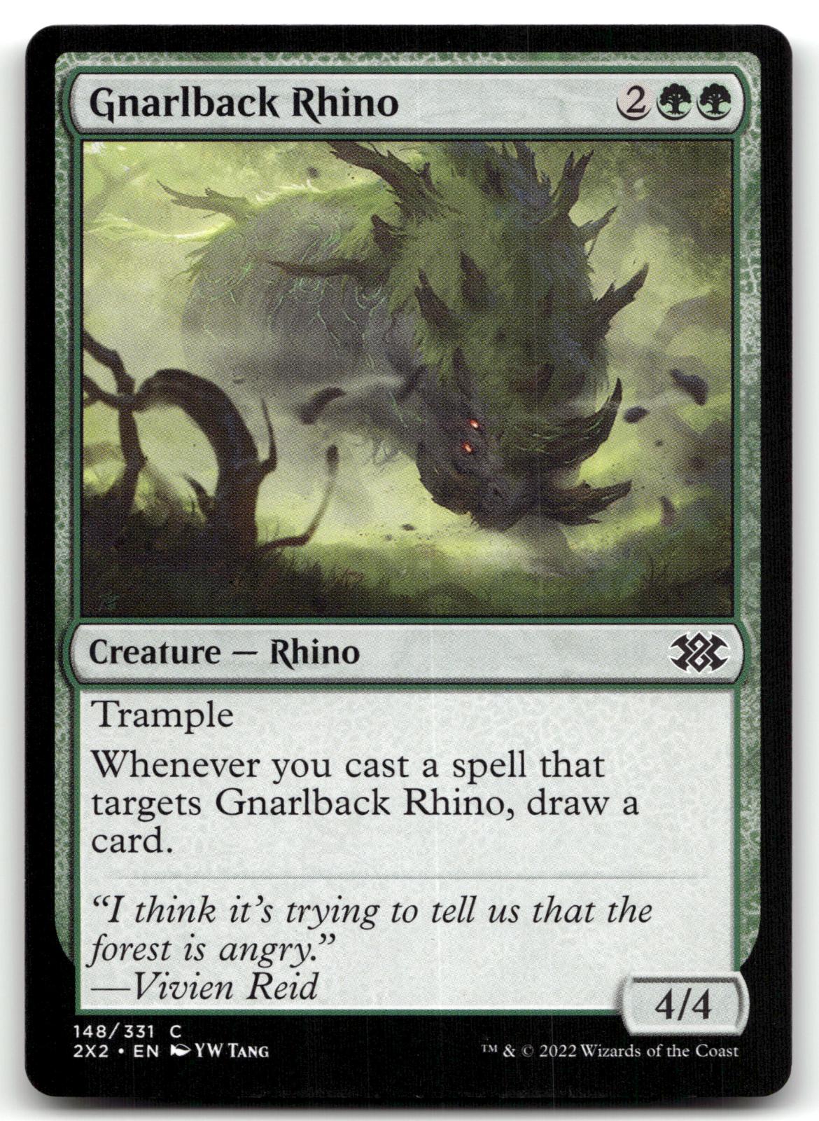 Gnarlback Rhino 148 Common Double Masters 2022 Magic: The Gathering Near Mint