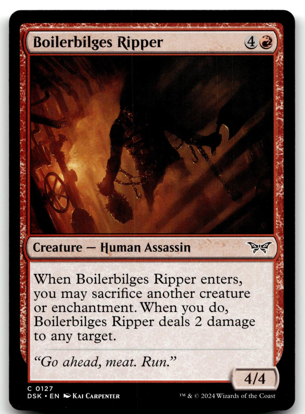 Boilerbilges Ripper 127 Duskmourn: House of Horror Magic: The Gathering NM