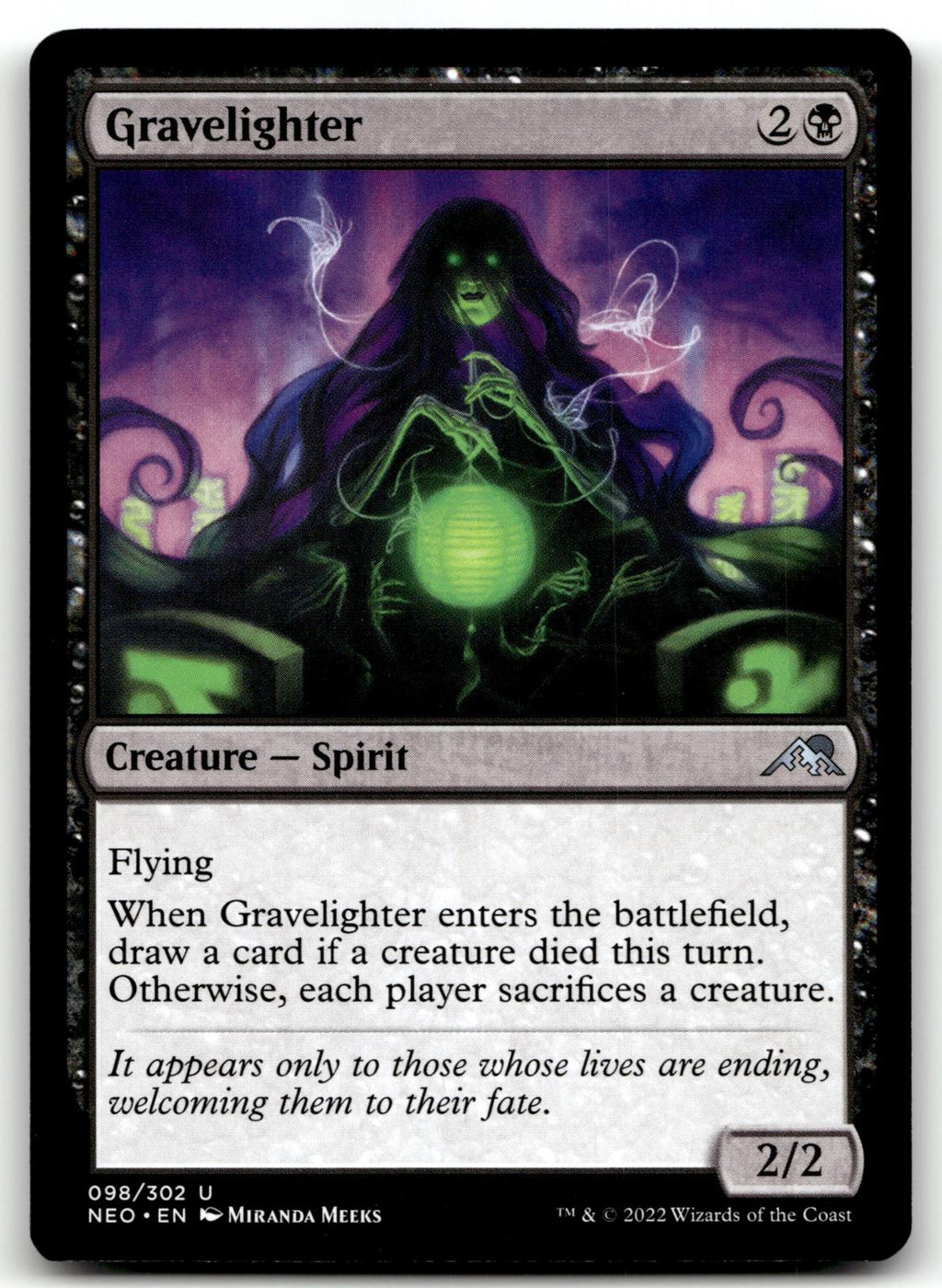 Gravelighter 98 Uncommon Kamigawa: Neon Dynasty Magic: The Gathering Near Mint
