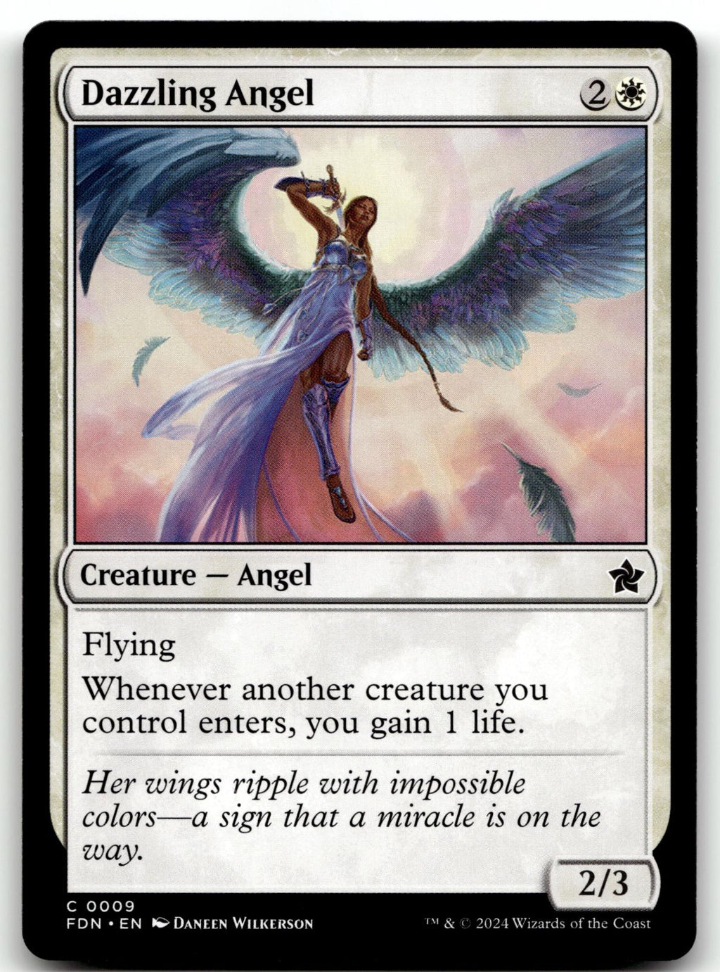 Dazzling Angel 9 Common Foundations Magic: The Gathering Near Mint