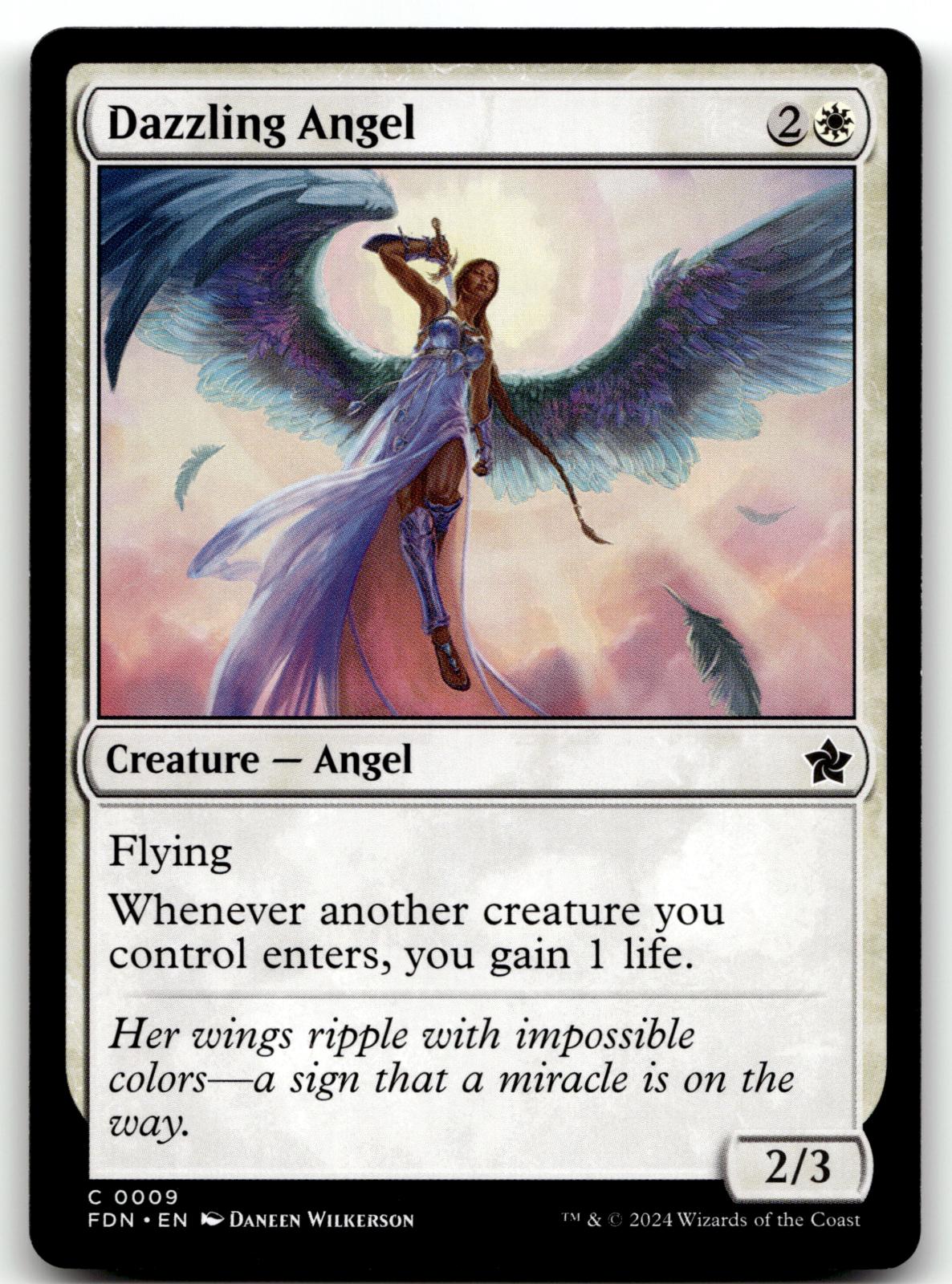 Dazzling Angel 9 Common Foundations Magic: The Gathering Near Mint