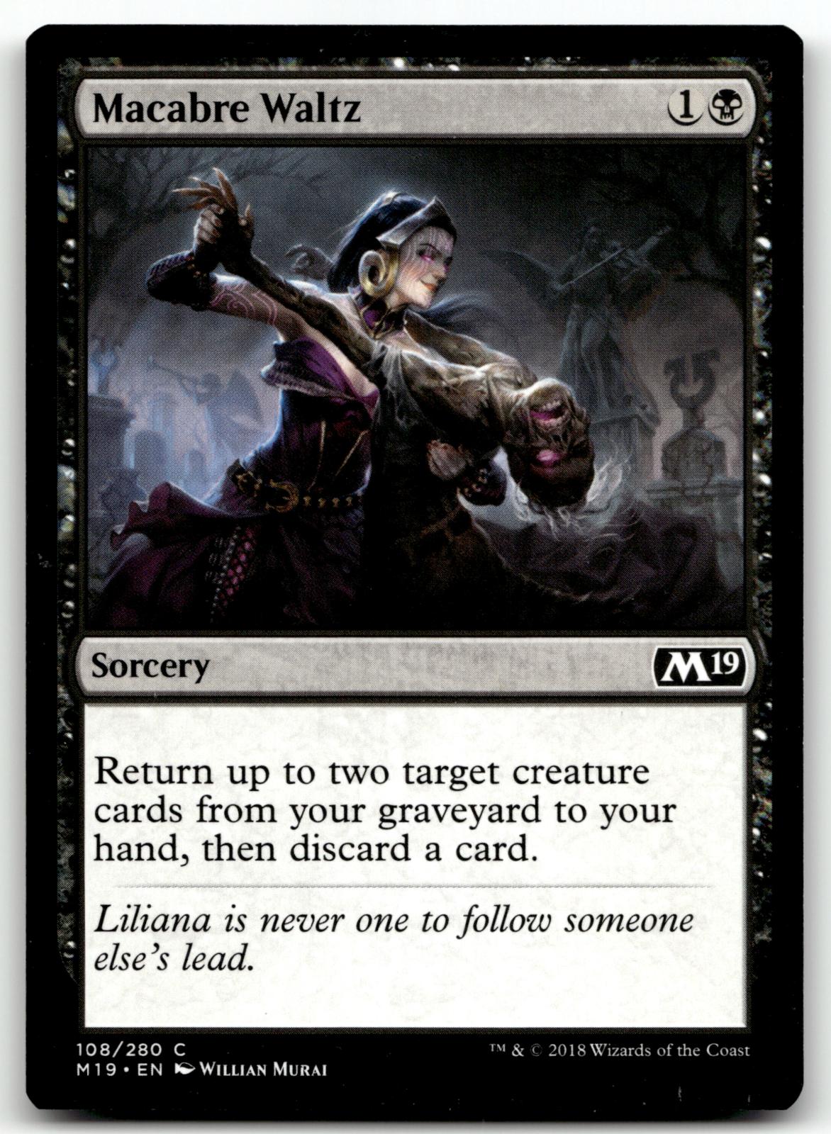 Macabre Waltz 108 Common Core Set 2019 Magic: The Gathering Near Mint