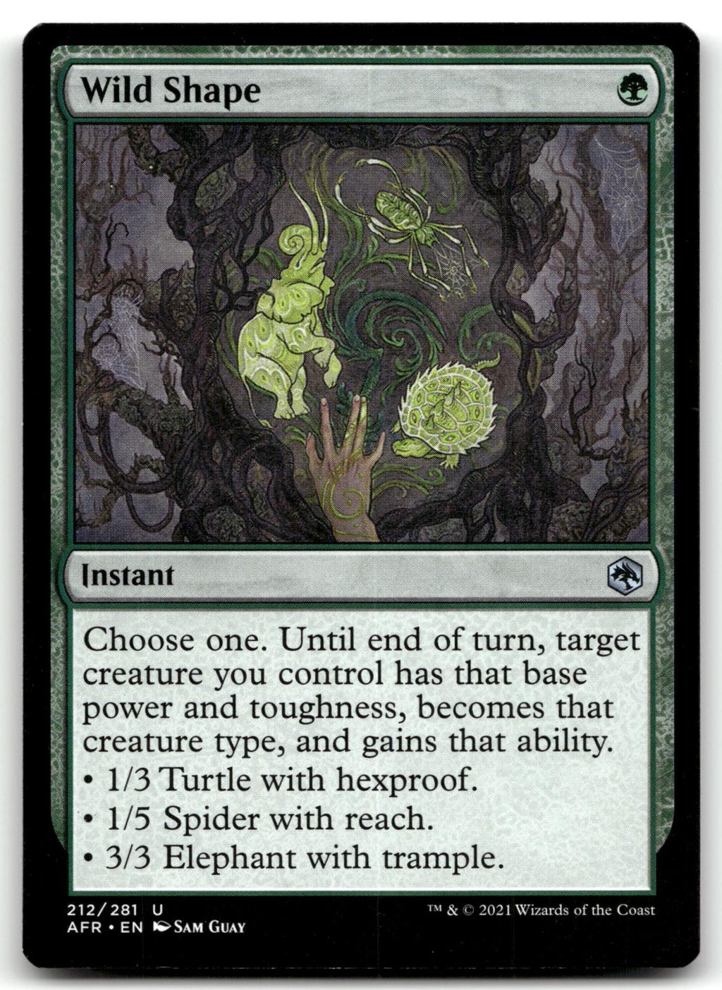 Wild Shape 212 Adventures in the Forgotten Realms Magic: The Gathering NM