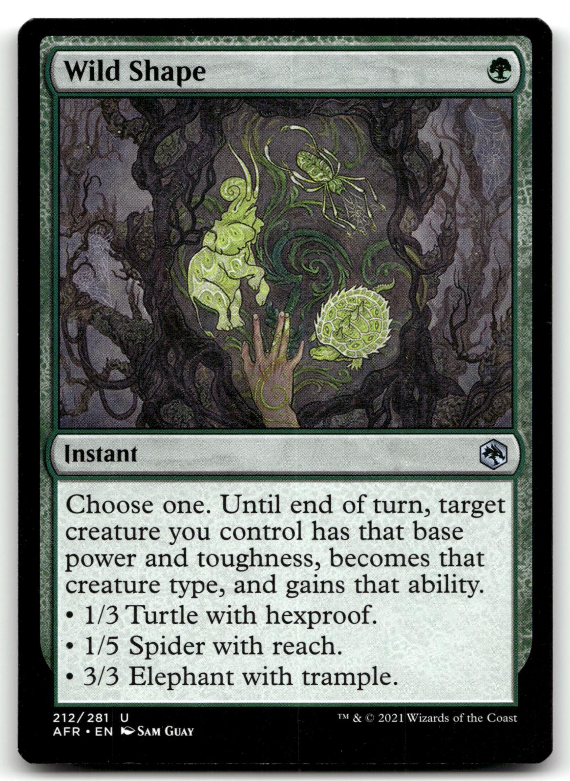 Wild Shape 212 Adventures in the Forgotten Realms Magic: The Gathering NM