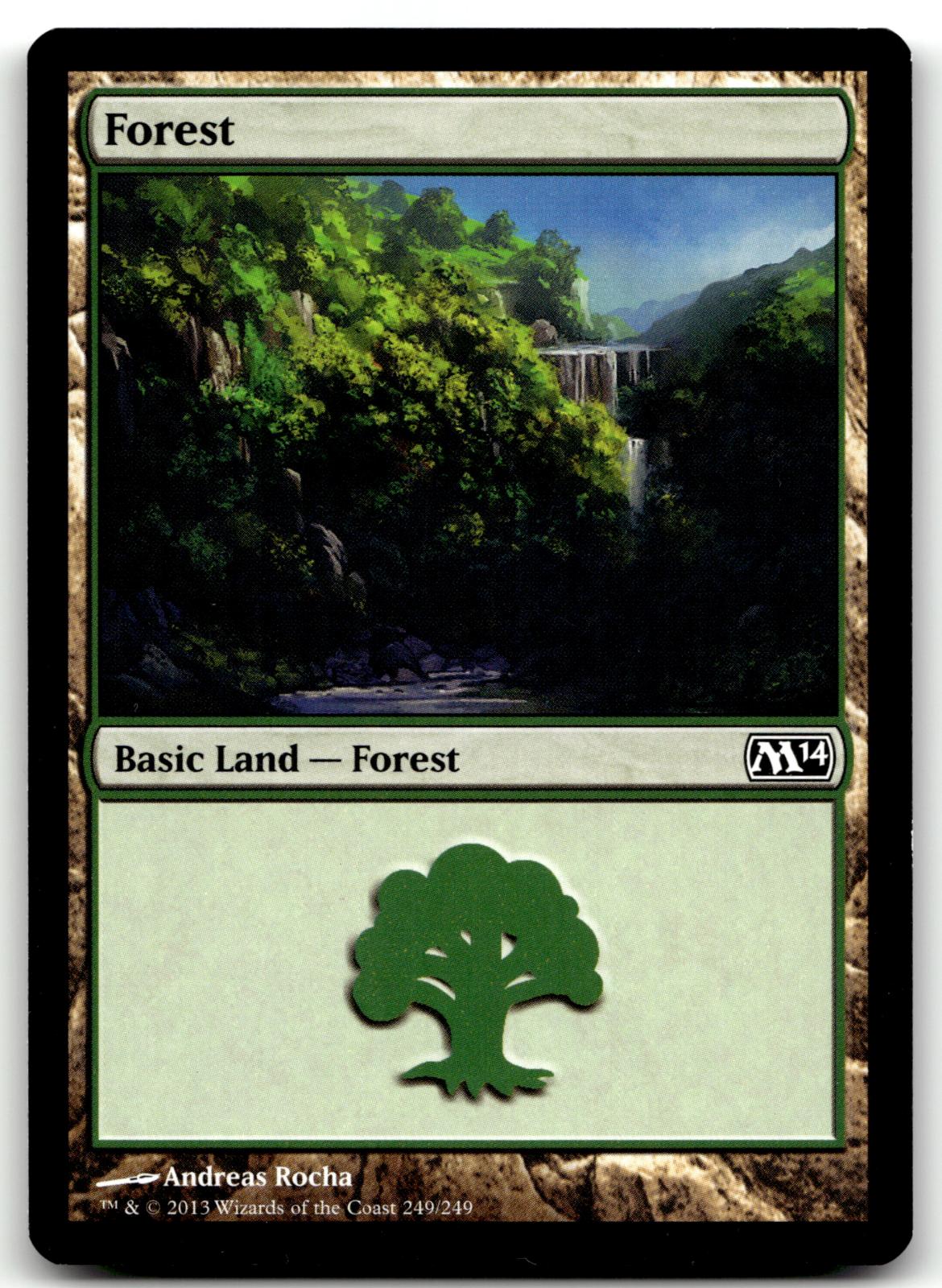 Forest (249) 249 Land Magic 2014 (M14) Magic: The Gathering Near Mint