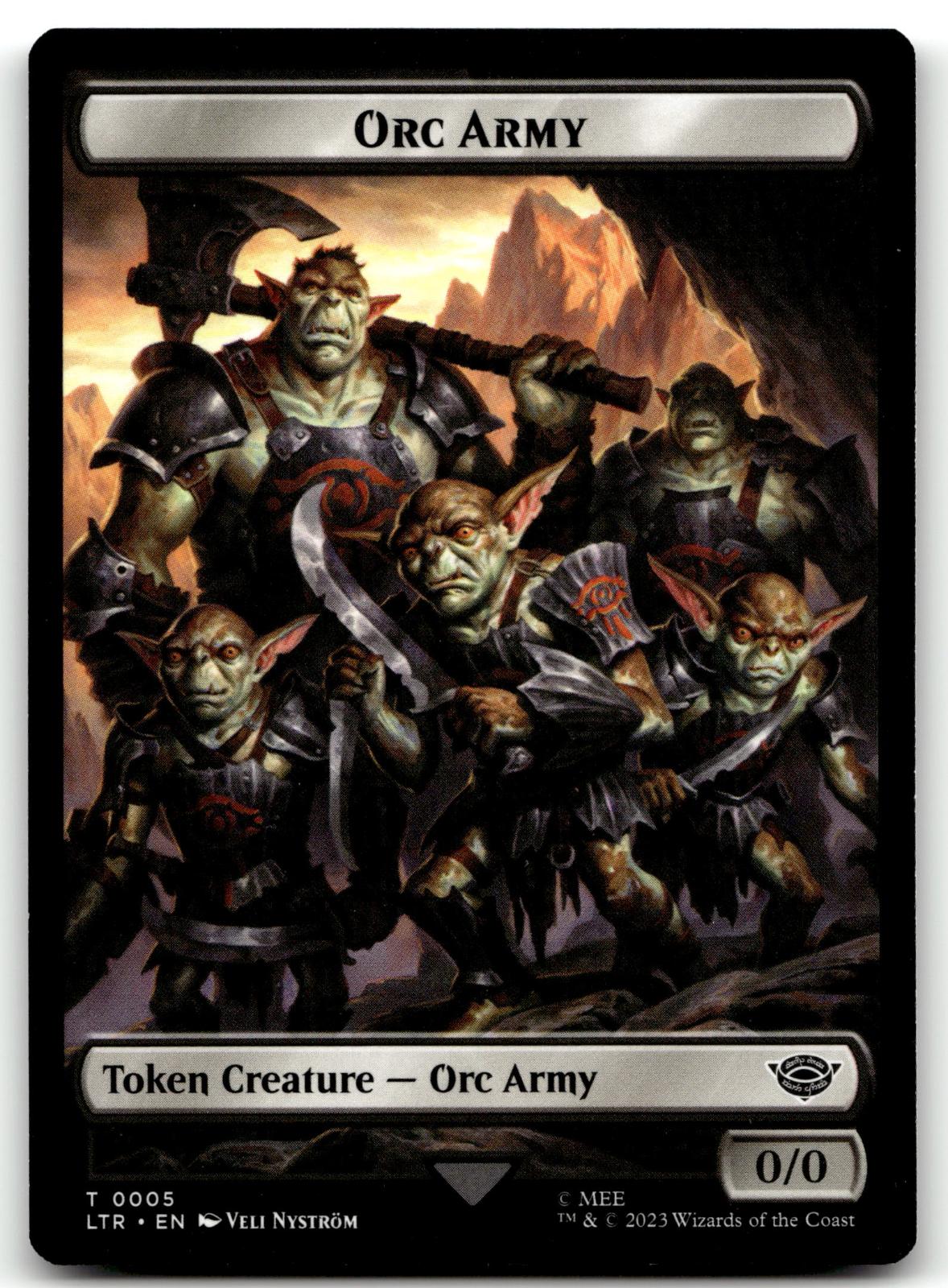 Orc Army Token  6 Universes Beyond The Lord of the Rings Tales of Middle-earth