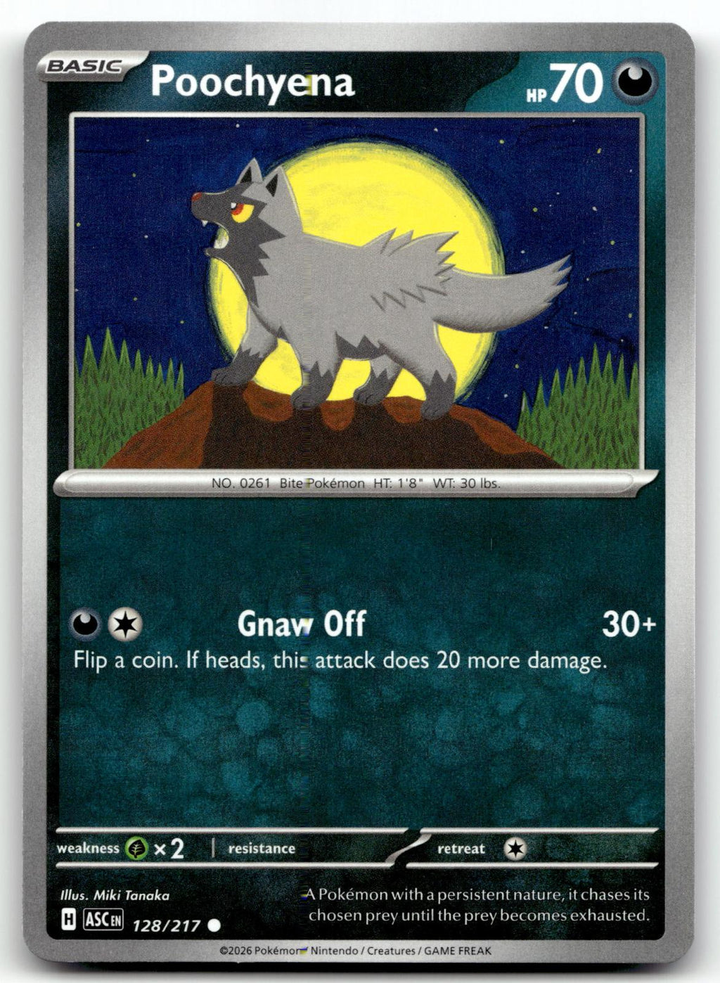 Poochyena 128/217 Common Ascended Heroes Pokemon Near Mint