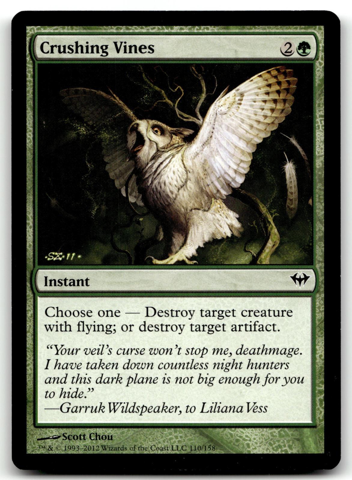 Crushing Vines 110 Common Dark Ascension Magic: The Gathering Near Mint