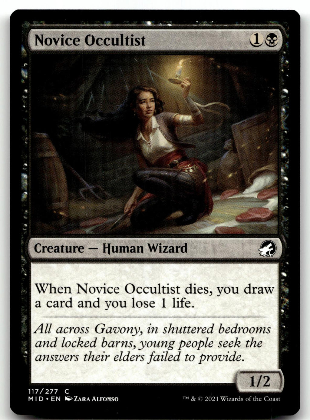 Novice Occultist 117 Common Innistrad: Midnight Hunt Magic: The Gathering NM