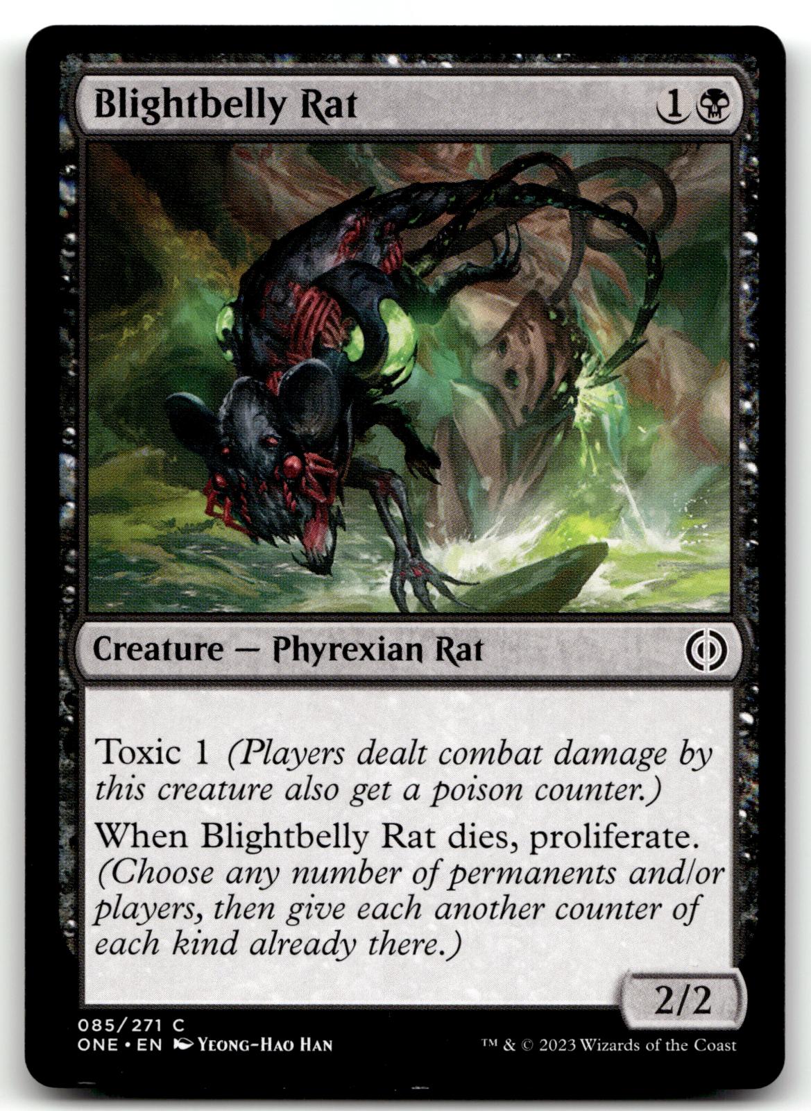 Blightbelly Rat 85 Common Phyrexia: All Will Be One Magic: The Gathering NM