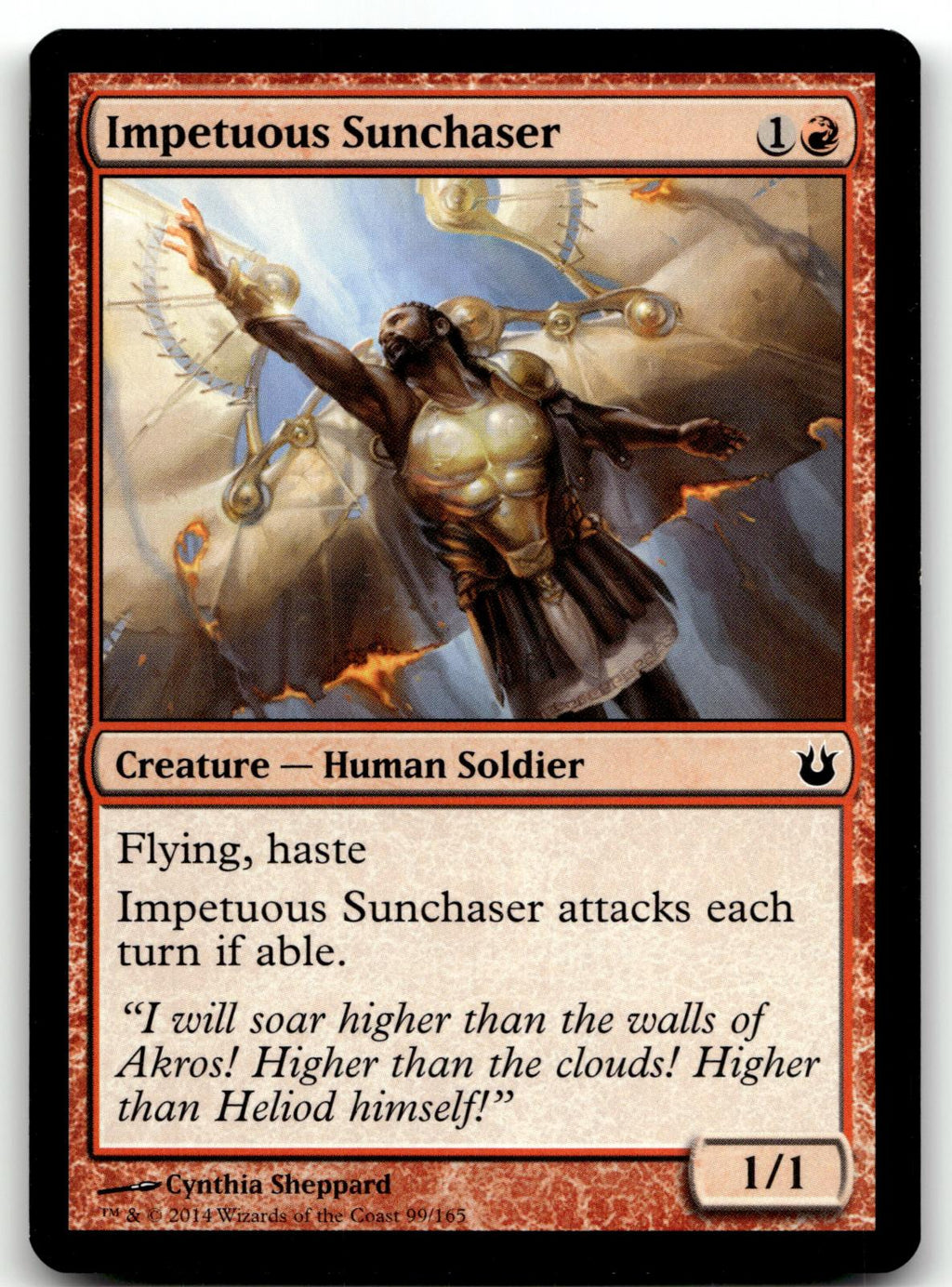 Impetuous Sunchaser 99 Common Born of the Gods Magic: The Gathering Near Mint