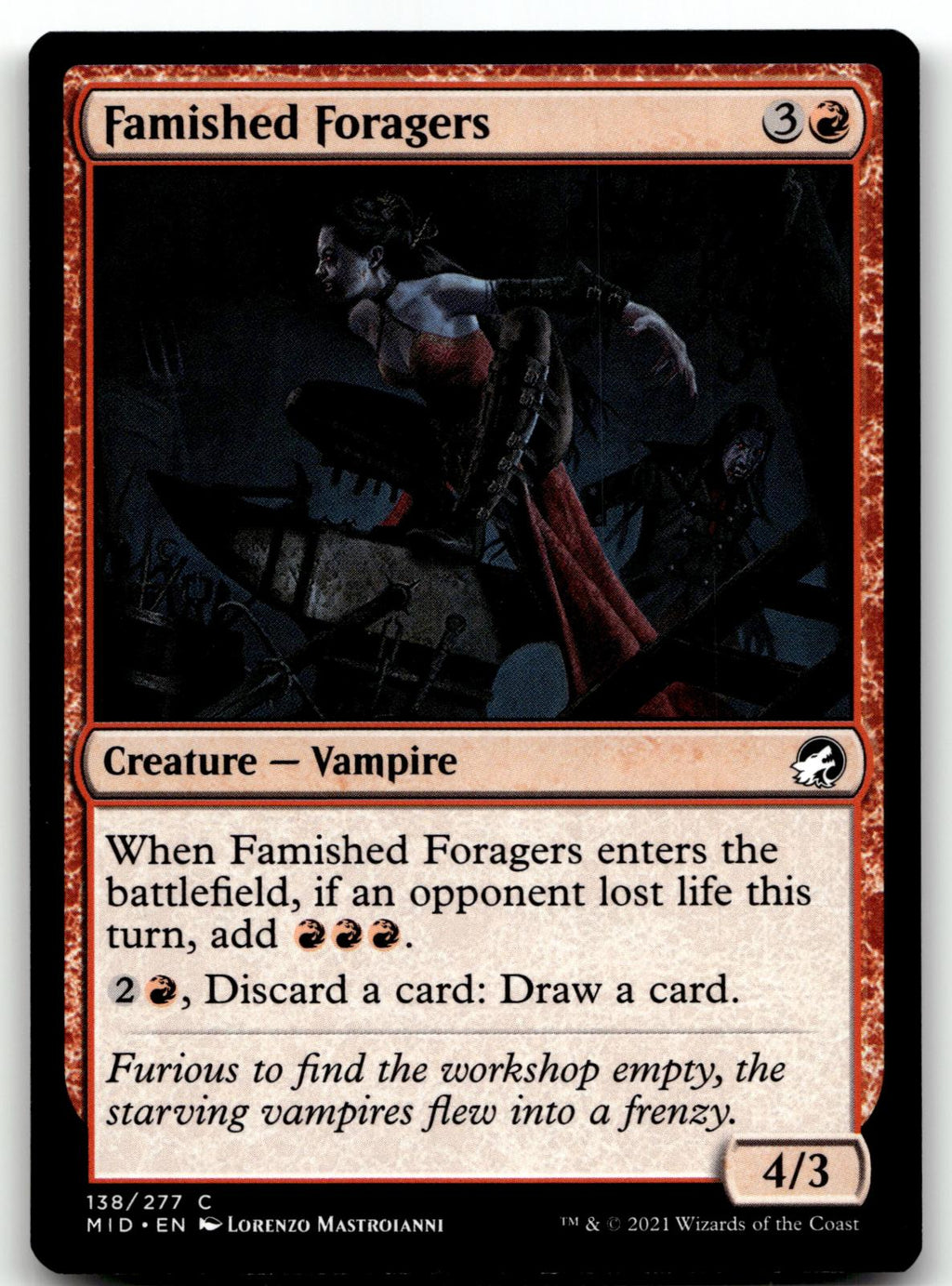 Famished Foragers 138 Common Innistrad: Midnight Hunt Magic: The Gathering NM