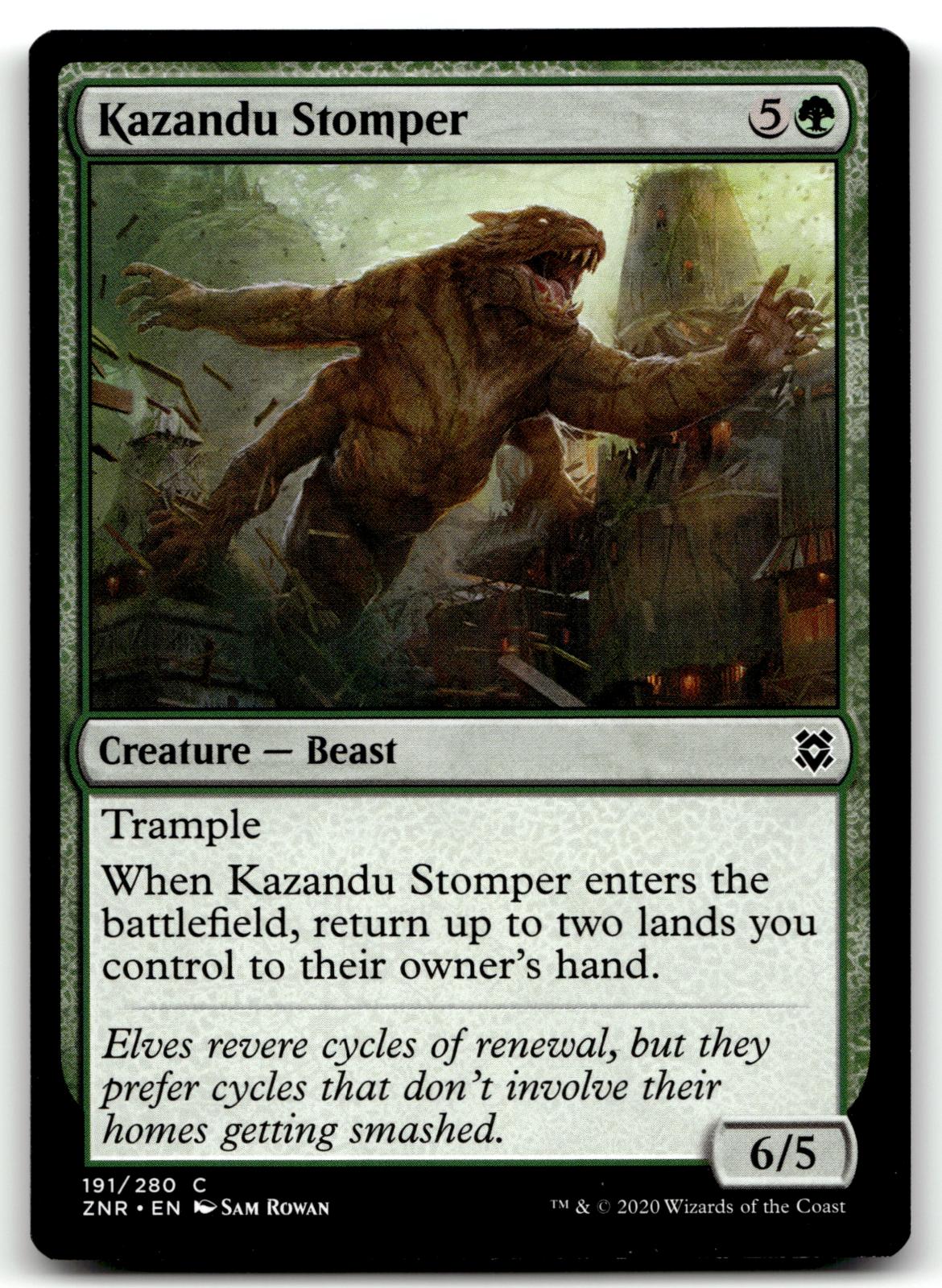 Kazandu Stomper 191 Common Zendikar Rising Magic: The Gathering Near Mint