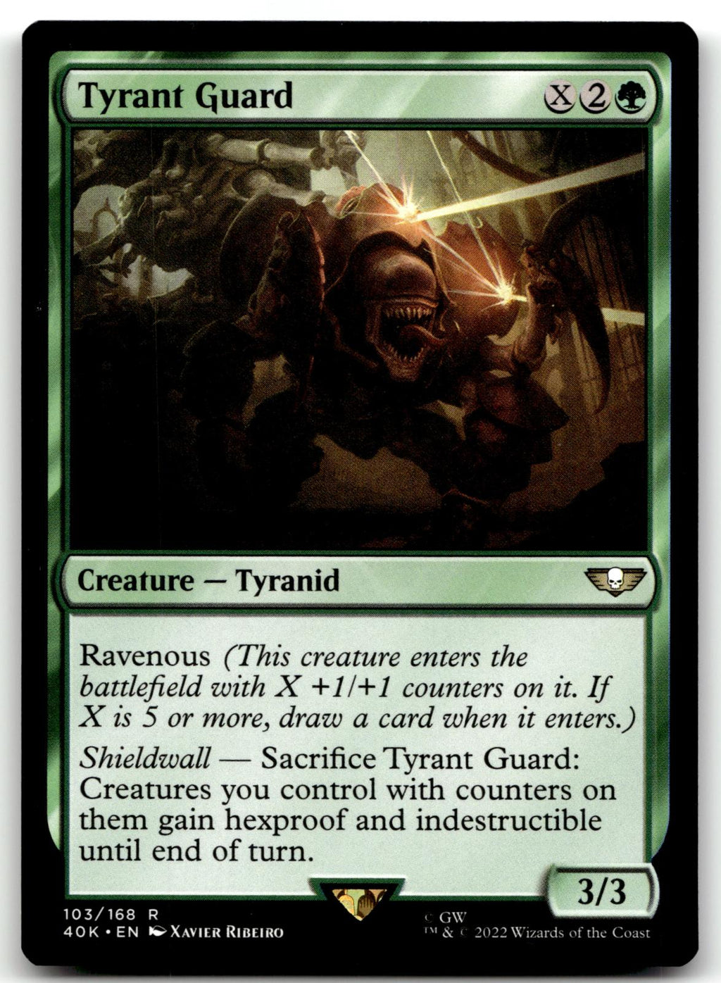 Tyrant Guard 103 Rare Universes Beyond: Warhammer 40,000 Magic: The Gathering NM