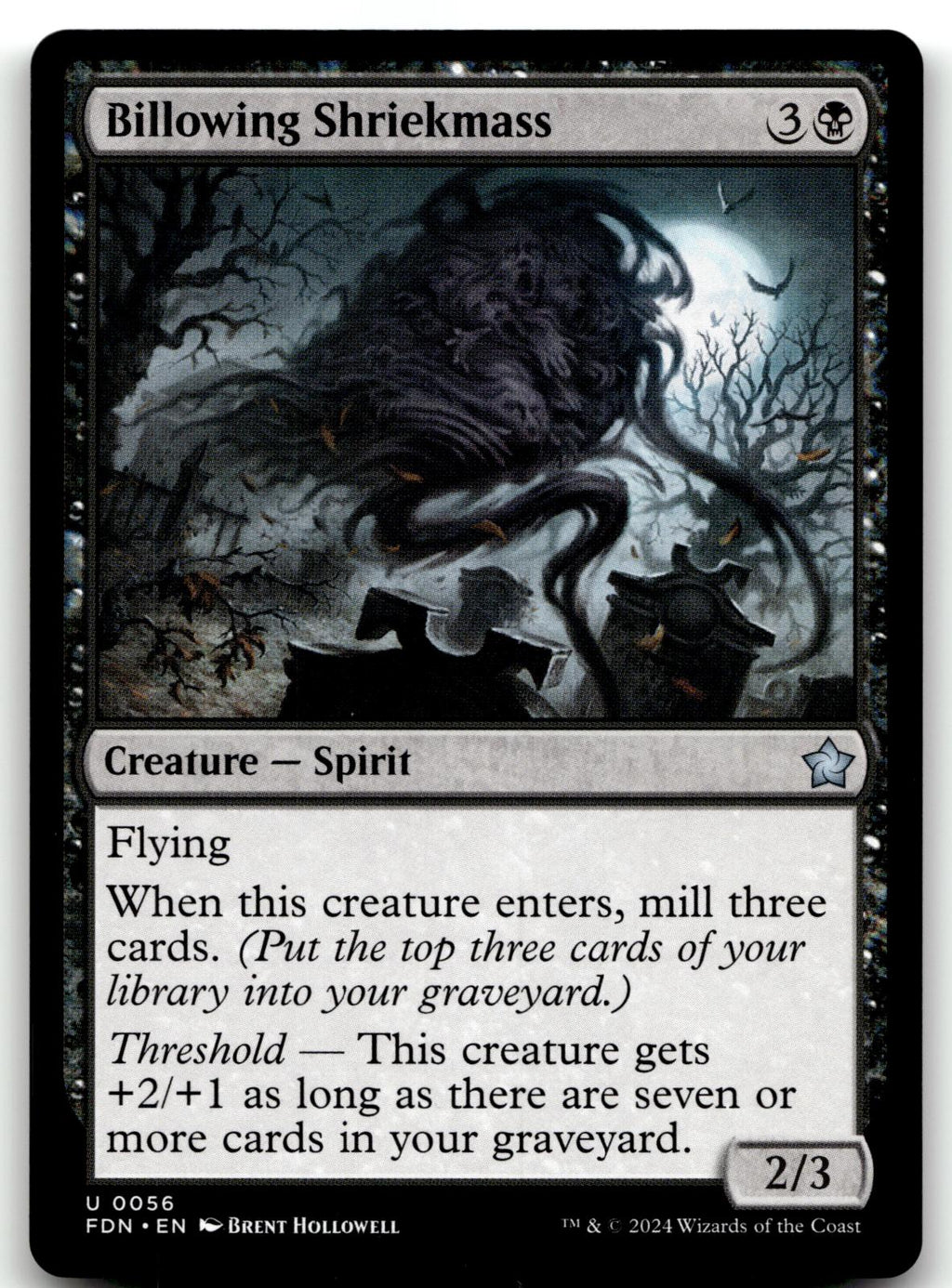 Billowing Shriekmass 56 Uncommon Foundations Magic: The Gathering Near Mint