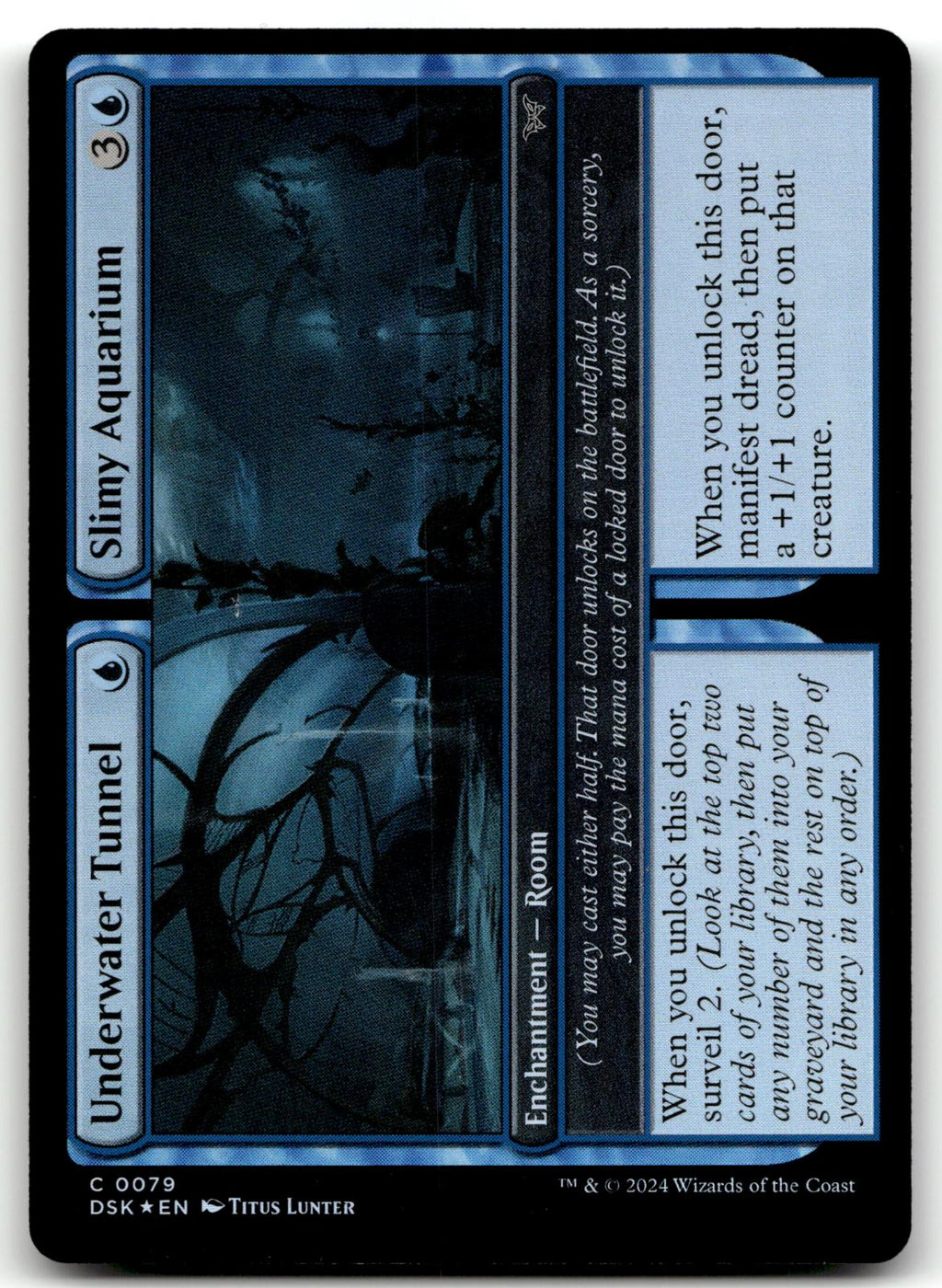 Underwater Tunnel // Slimy Aquarium 79 Duskmourn: House of Horror Magic: The Gathering Foil NM