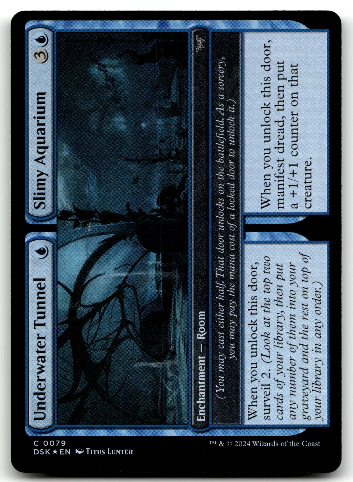 Underwater Tunnel // Slimy Aquarium 79 Duskmourn: House of Horror Magic: The Gathering Foil NM