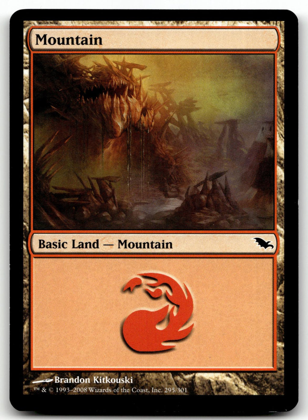 Mountain (295) 295 Land Shadowmoor Magic: The Gathering Near Mint
