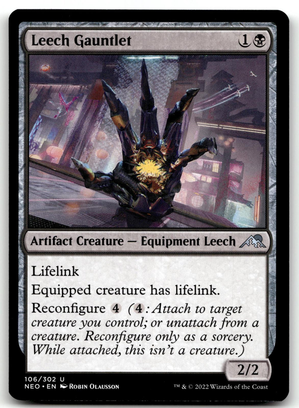 Leech Gauntlet 106 Uncommon Kamigawa: Neon Dynasty Magic: The Gathering NM