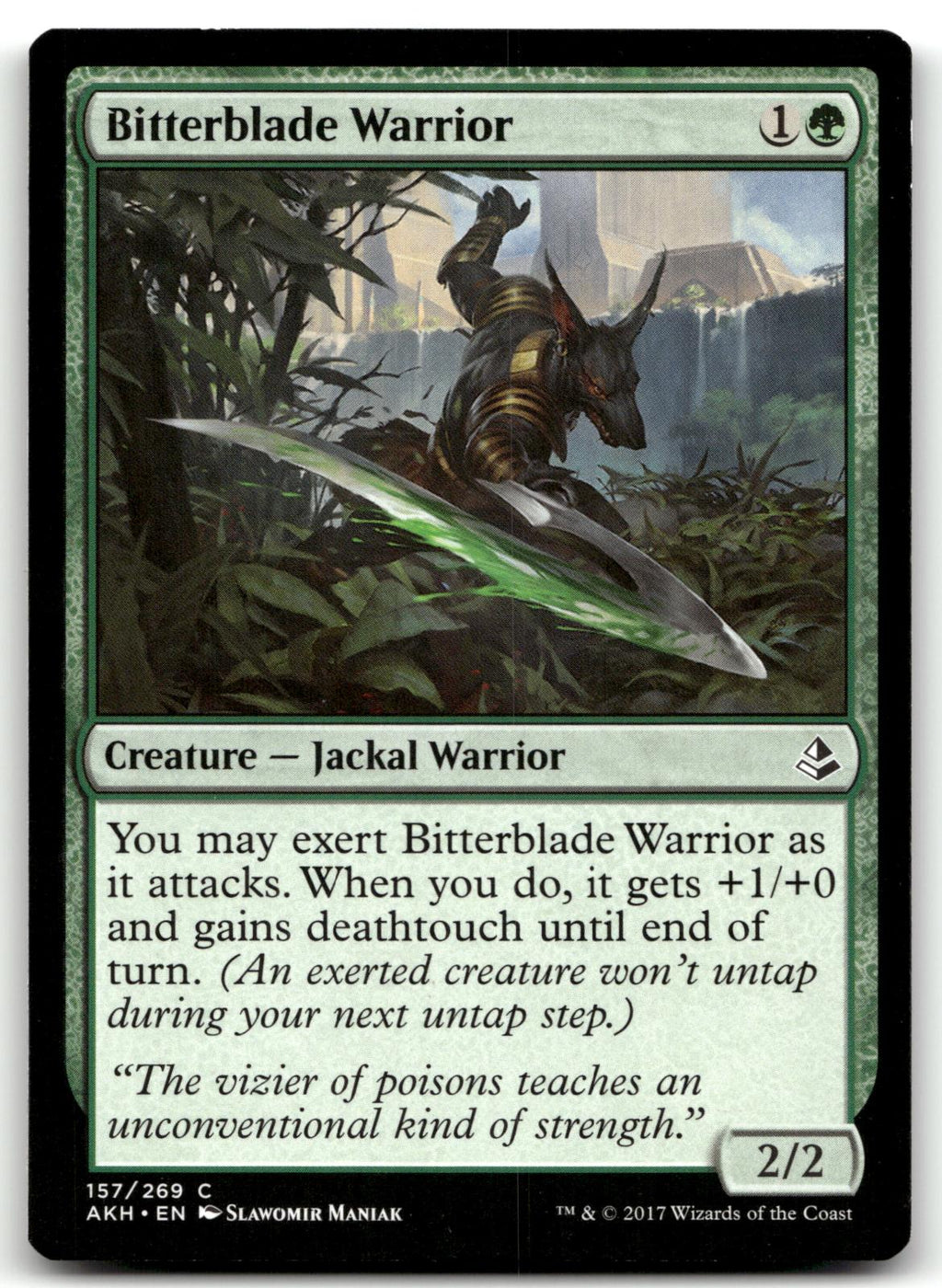 Bitterblade Warrior 157 Common Amonkhet Magic: The Gathering Near Mint