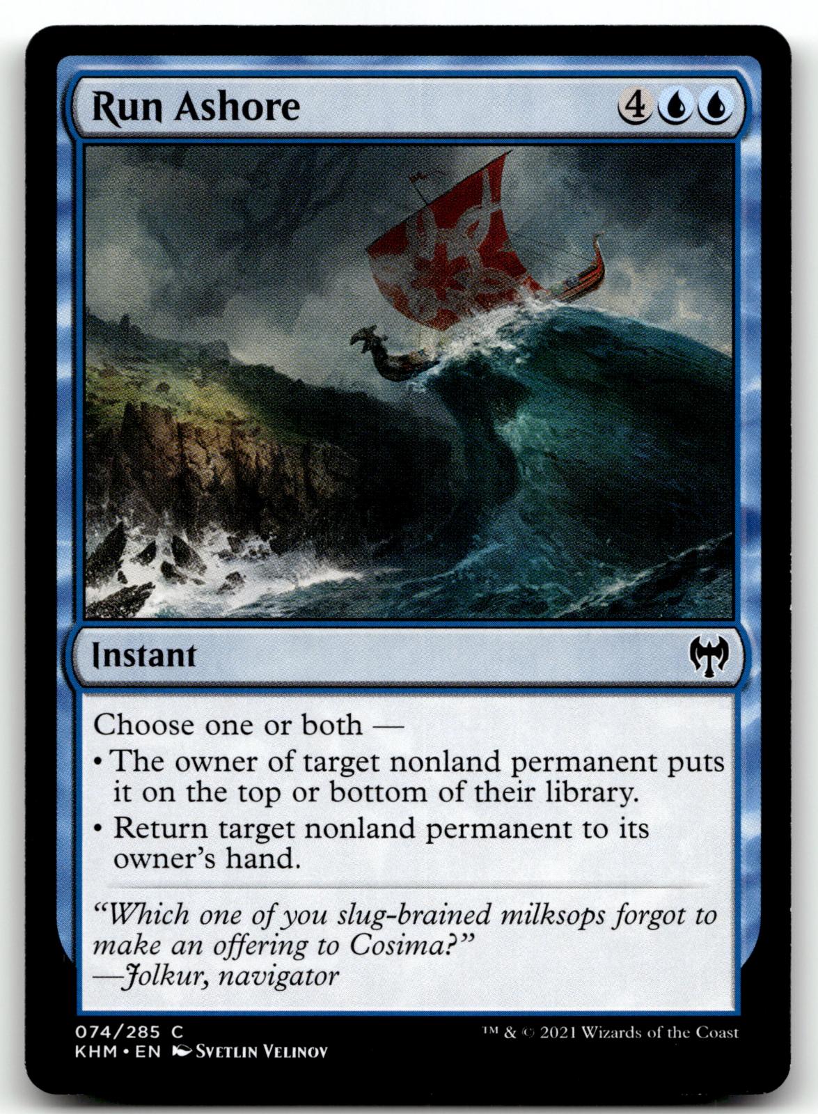 Run Ashore 74 Common Kaldheim Magic: The Gathering Near Mint