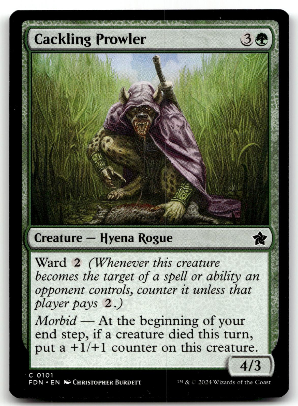 Cackling Prowler 101 Common Foundations Magic: The Gathering Near Mint